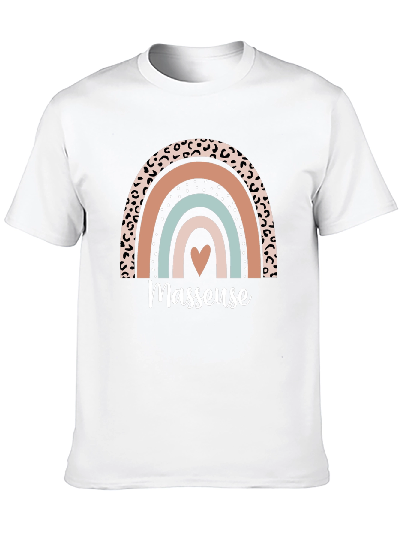 Masseuse Rainbow Graphic T-Shirt Relaxing Gift