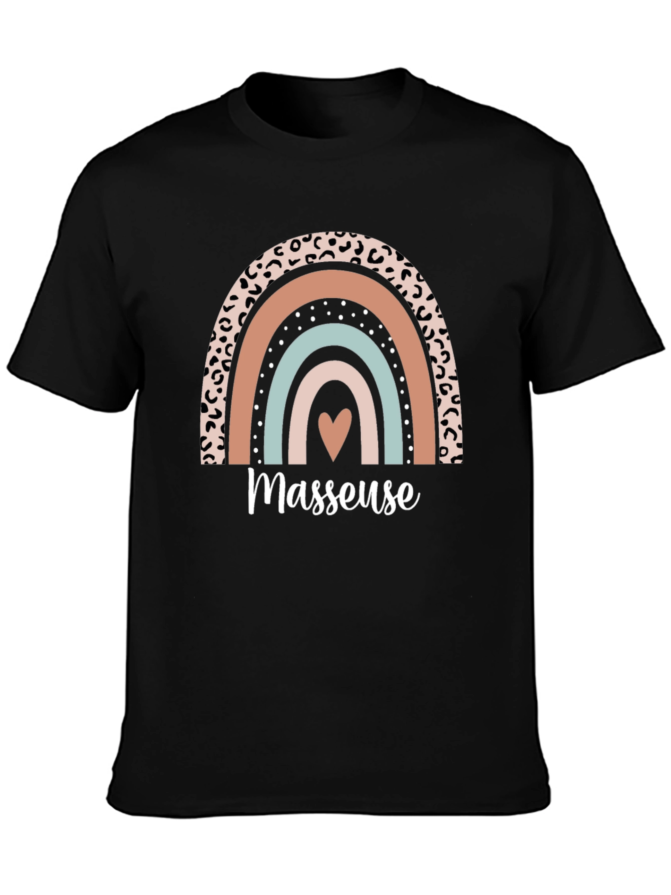 Masseuse Rainbow Graphic T-Shirt Relaxing Gift