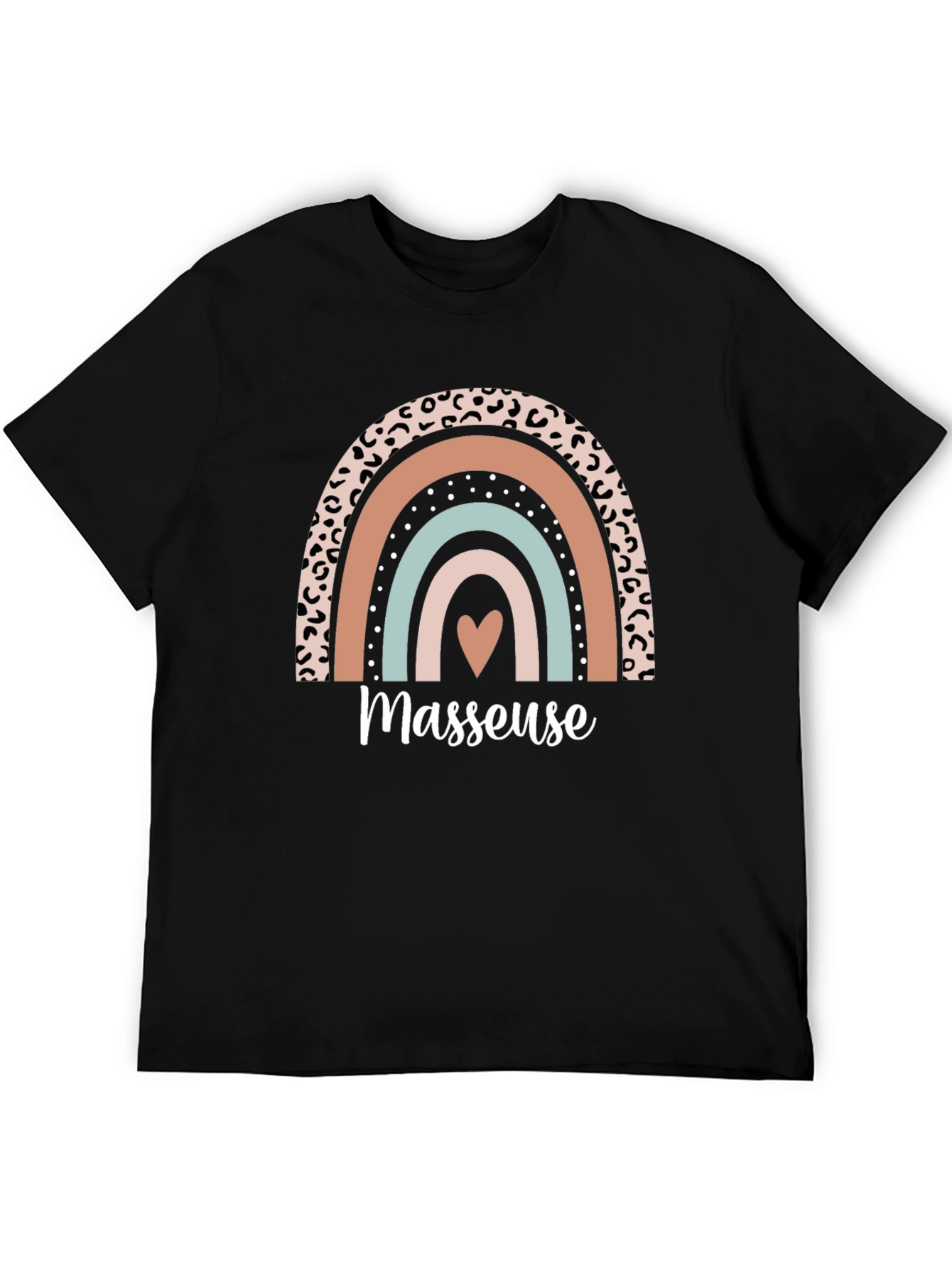 Masseuse Rainbow Graphic T-Shirt Relaxing Gift