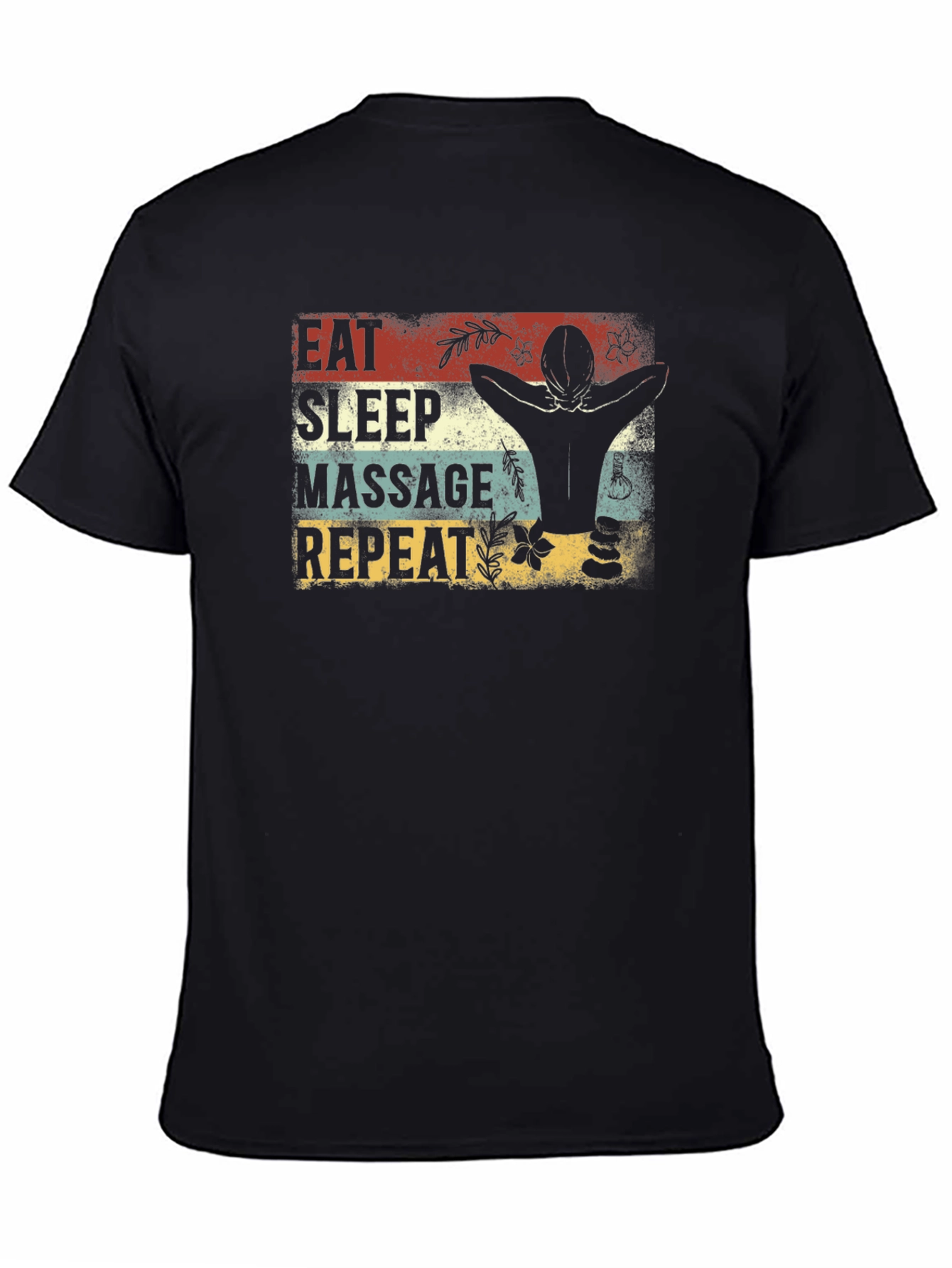 Eat Sleep Massage Repeat Graphic T-Shirt
