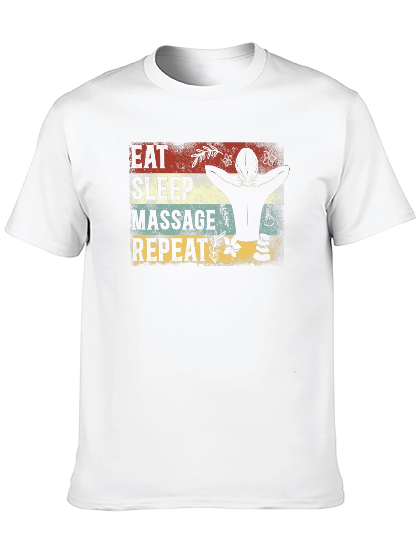 Eat Sleep Massage Repeat Graphic T-Shirt