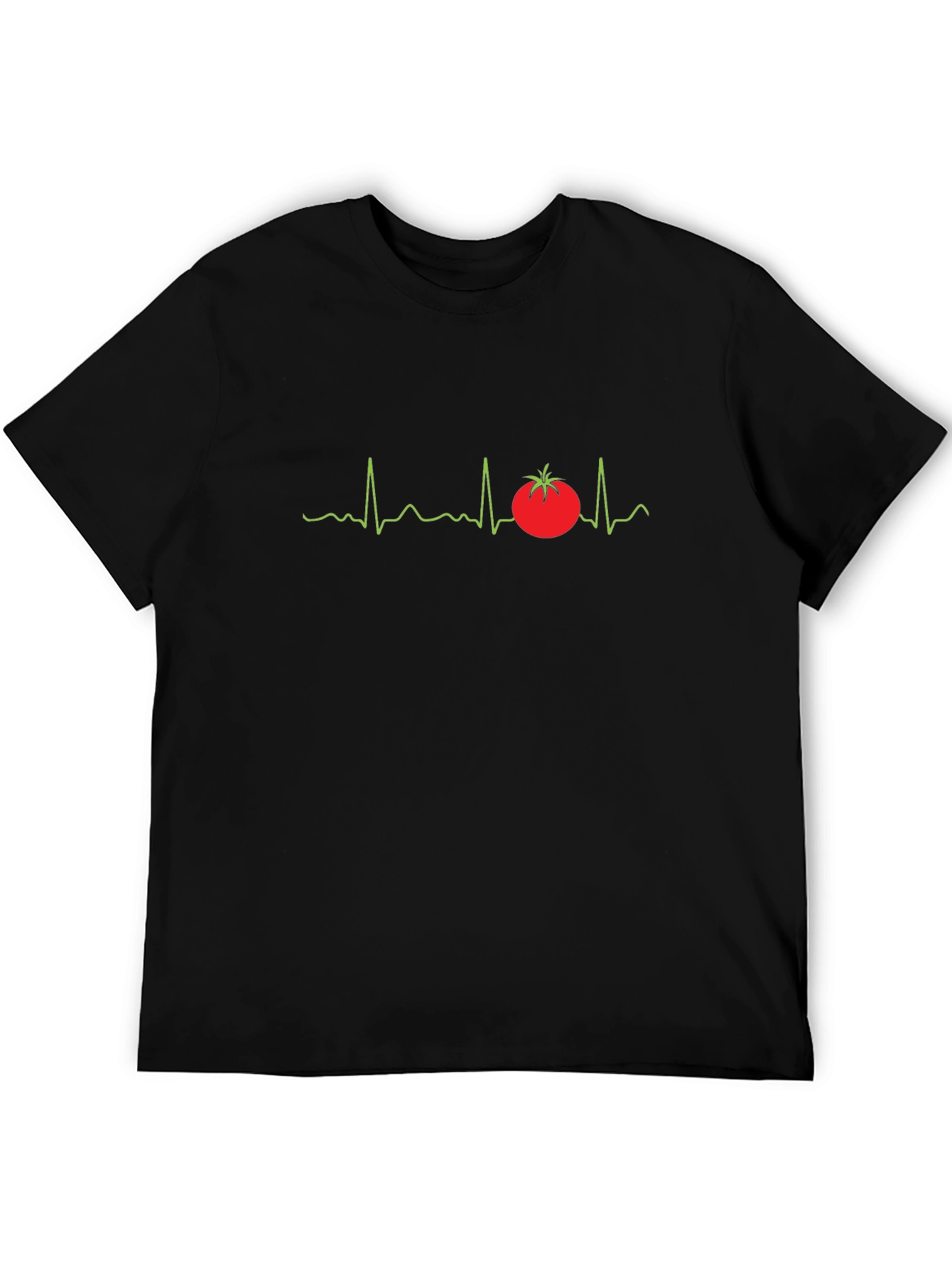 Tomato Heartbeat Graphic T-Shirt - Black