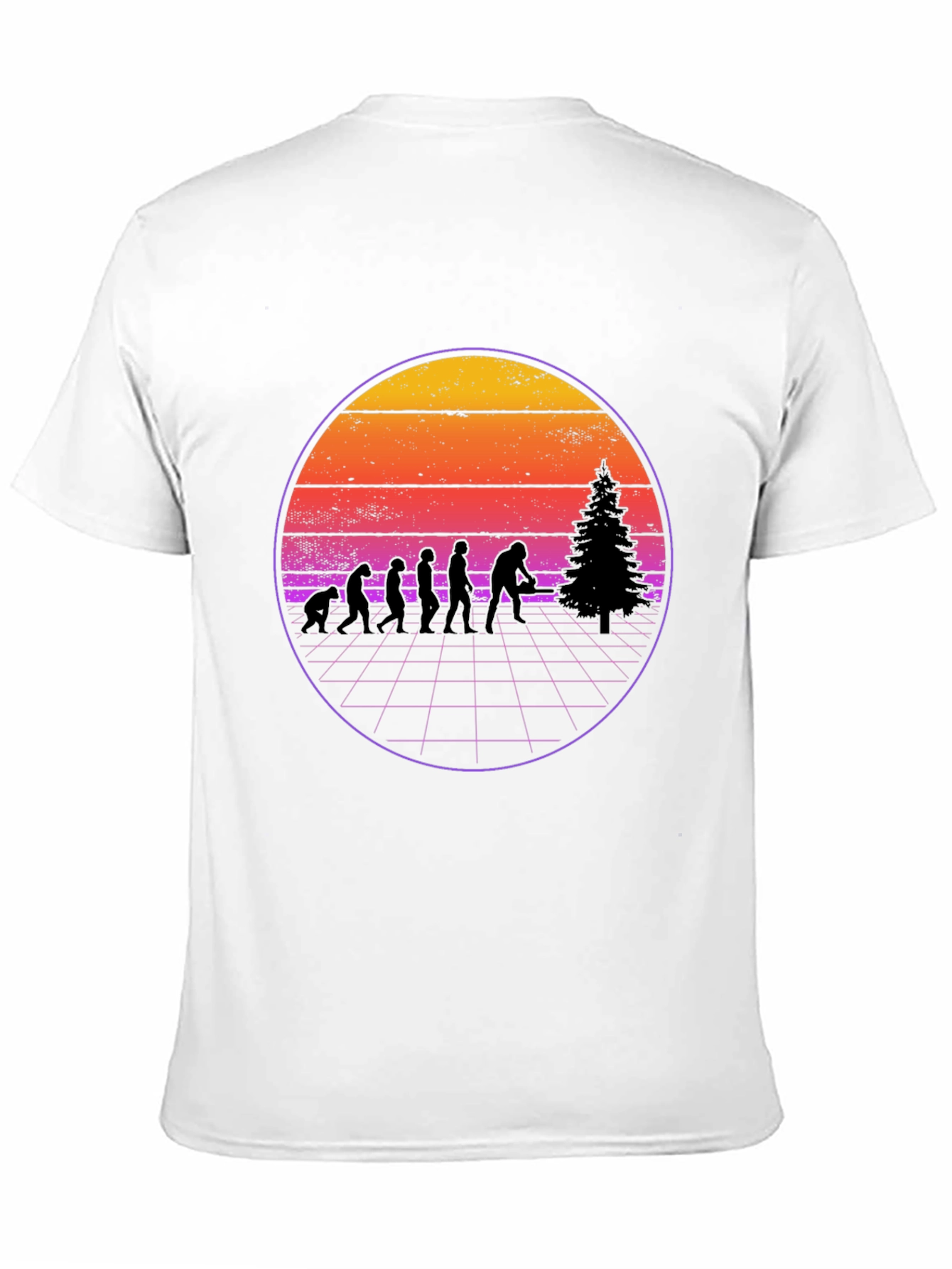 Retro Bigfoot Christmas Tree Evolution T-Shirt