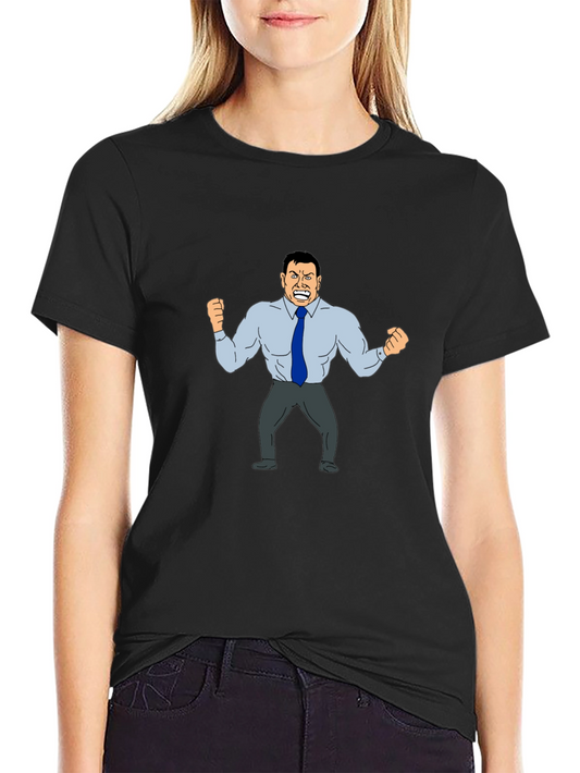 Angry Boss Cartoon Graphic T-Shirt