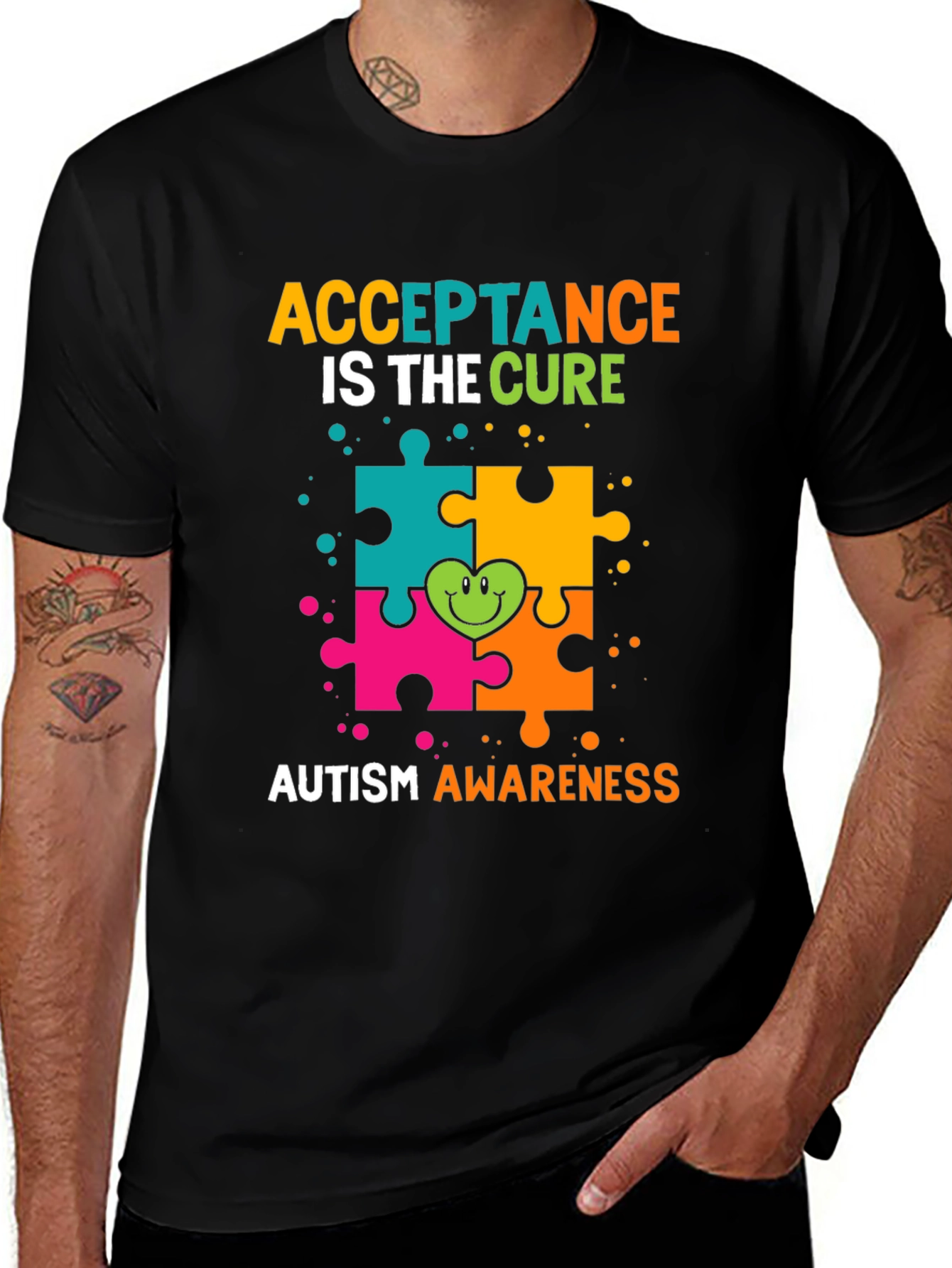 Autism Awareness T-Shirt - Acceptance Is The Cure