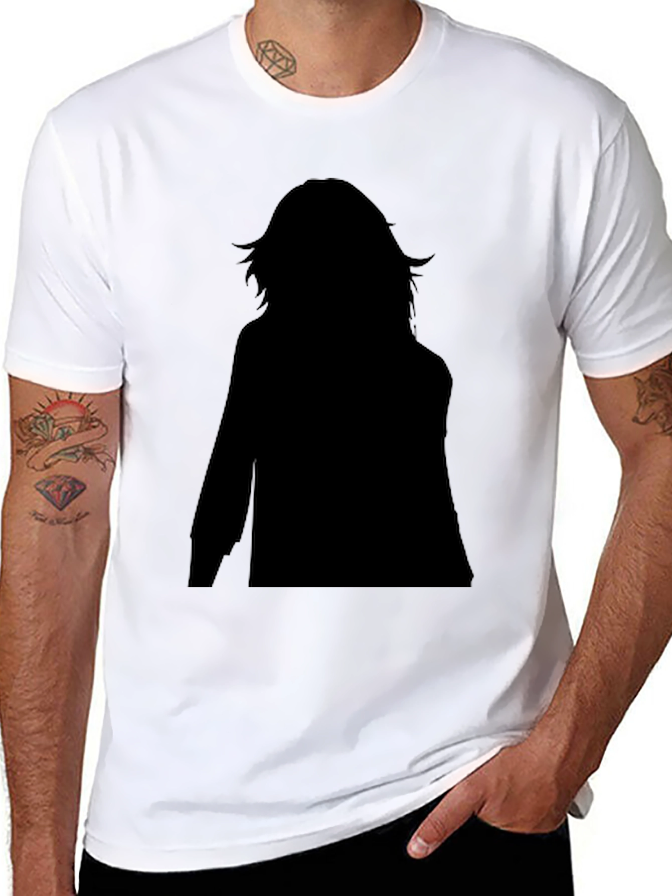 Black Silhouette Graphic Tee