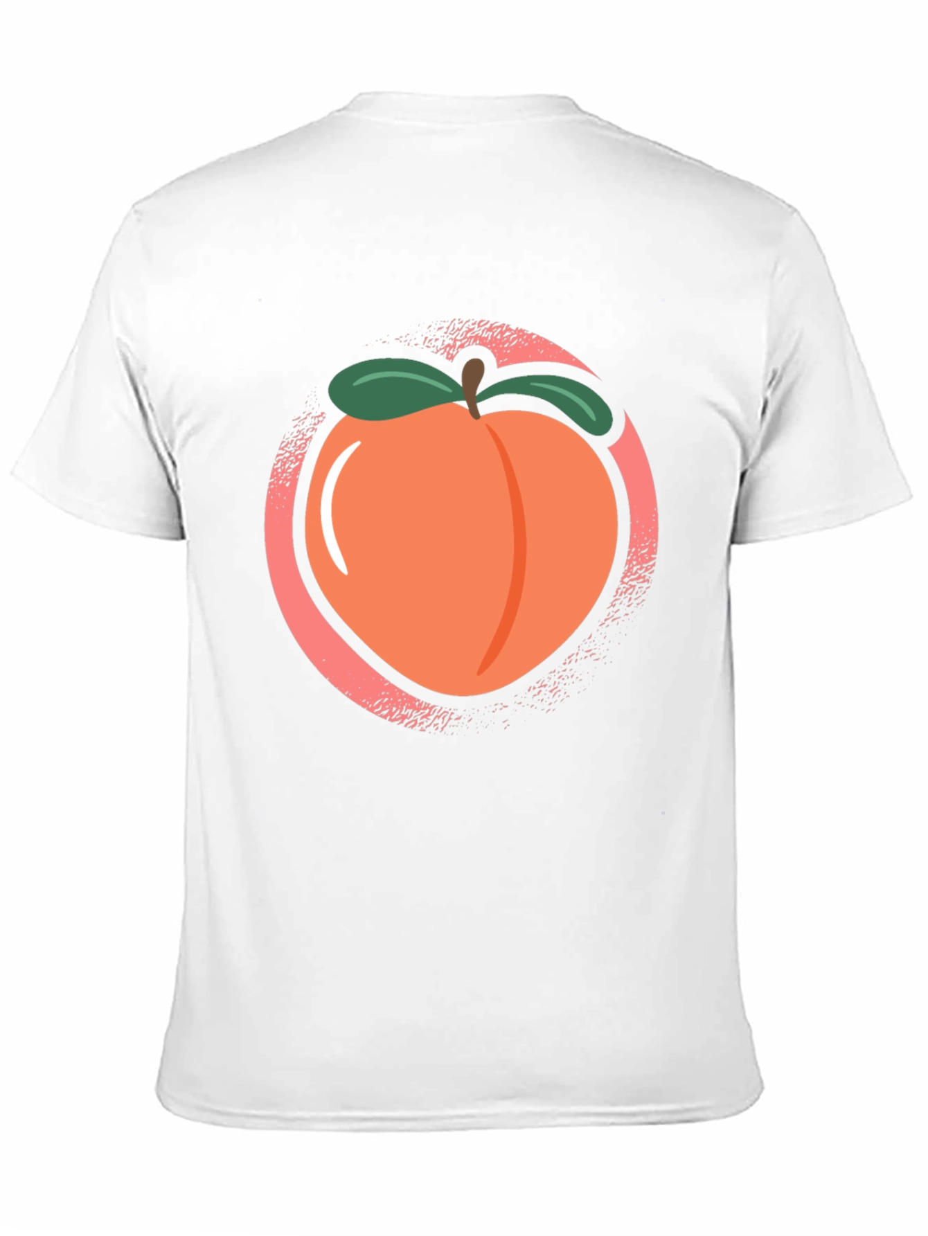 Peach Graphic Black Tee