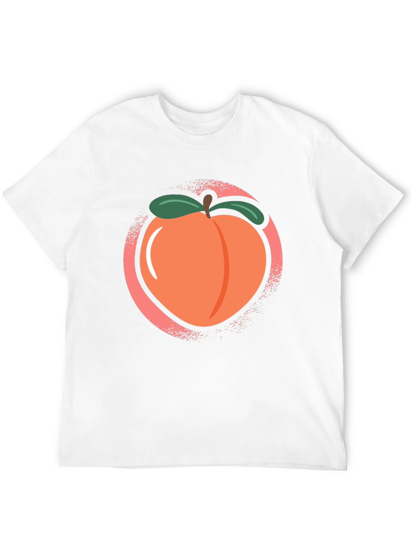 Peach Graphic Black Tee