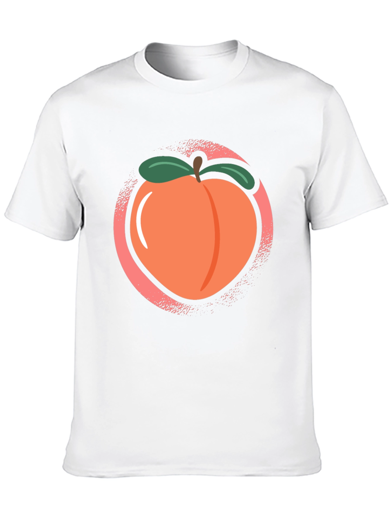 Peach Graphic Black Tee