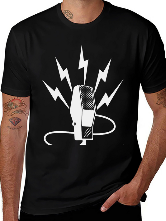 Retro Microphone Graphic Tee
