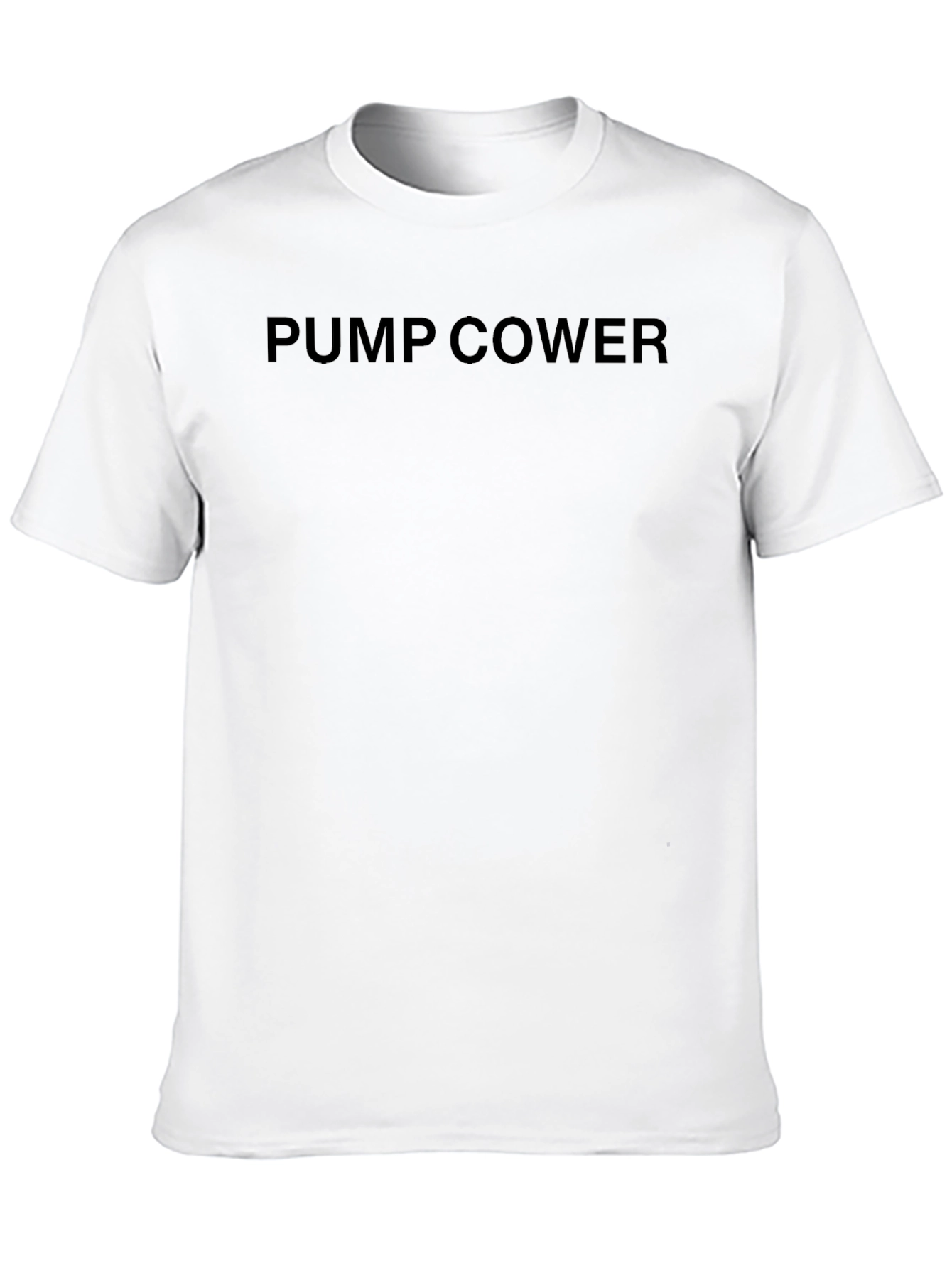 PUMP COWER Mens Black Short Sleeve T-Shirt