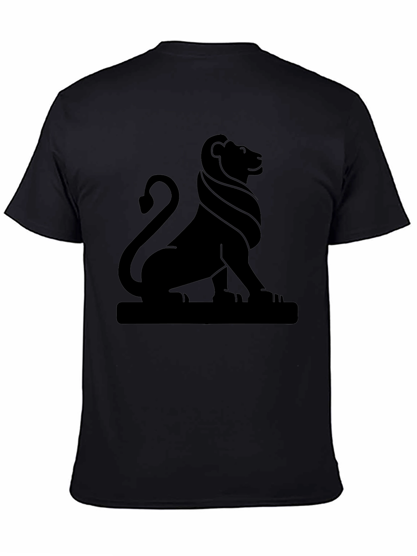 Lion Emblem Graphic Tee - Classic Black Shirt