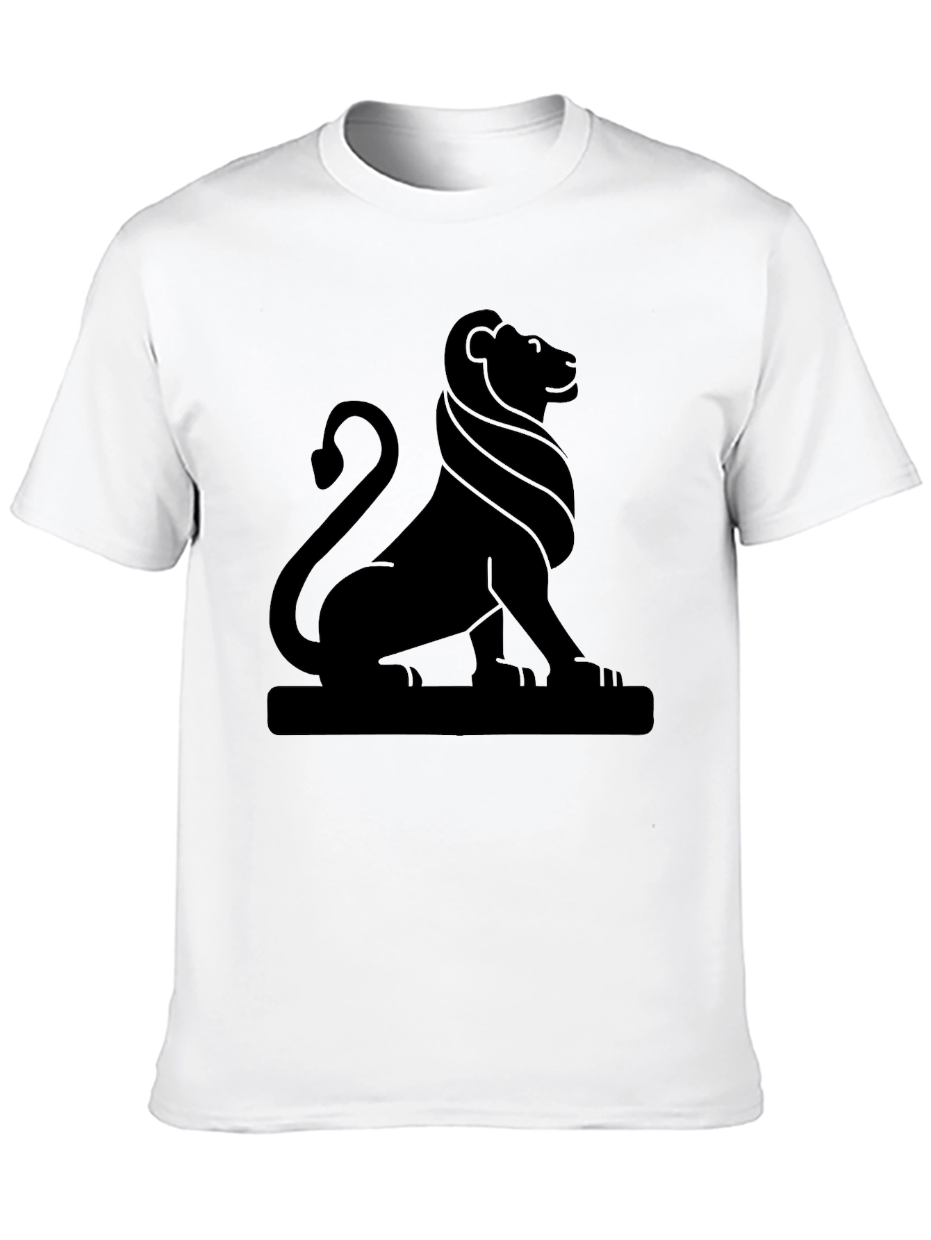 Lion Emblem Graphic Tee - Classic Black Shirt