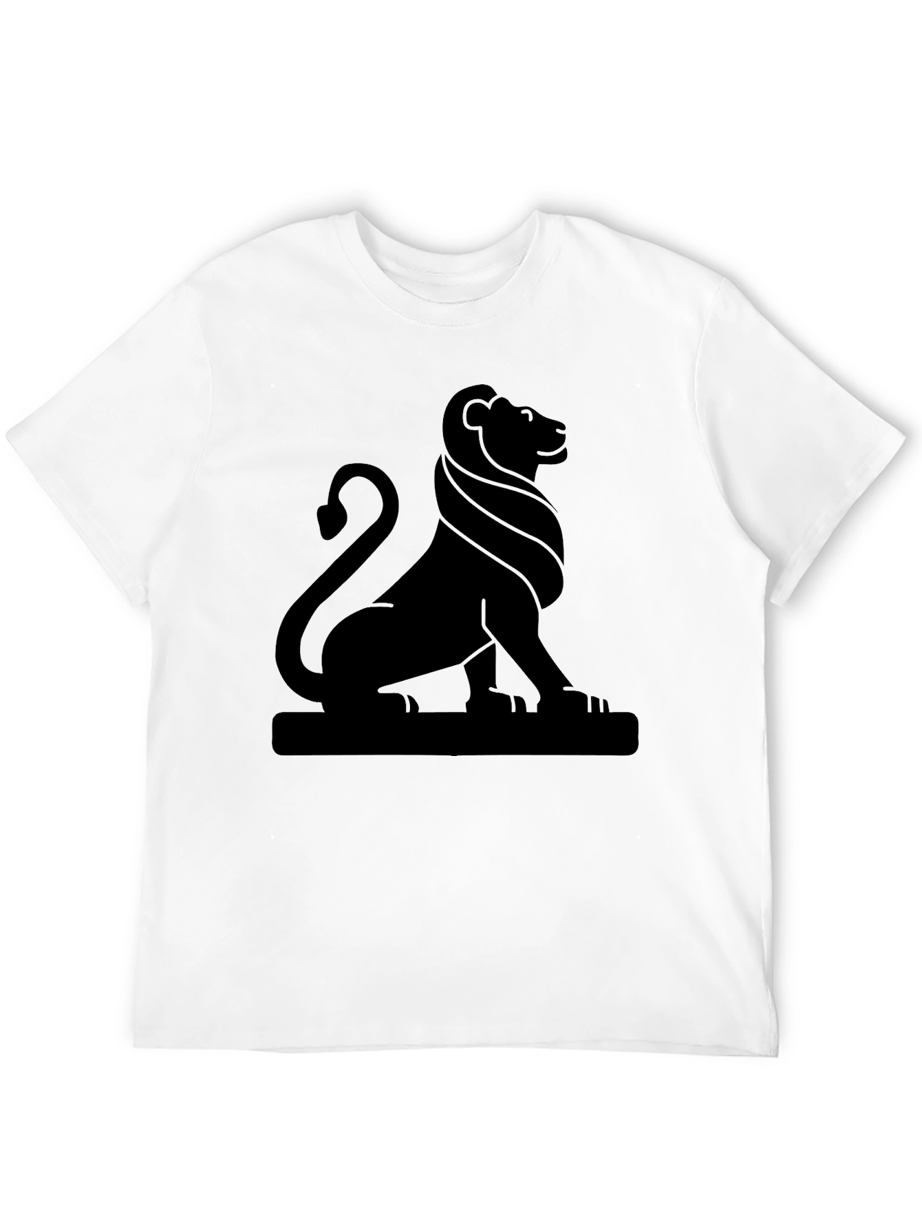 Lion Emblem Graphic Tee - Classic Black Shirt