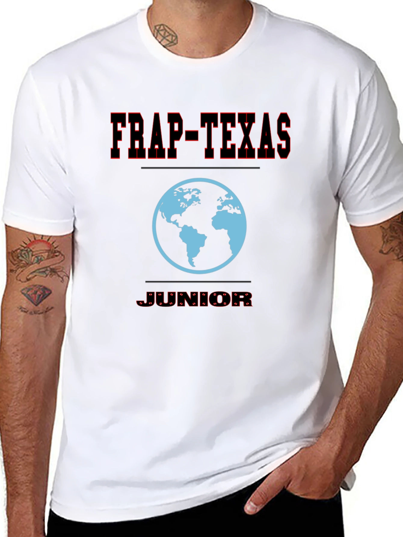 FRAP-TEXAS Junior Globe Graphic Print T-Shirt
