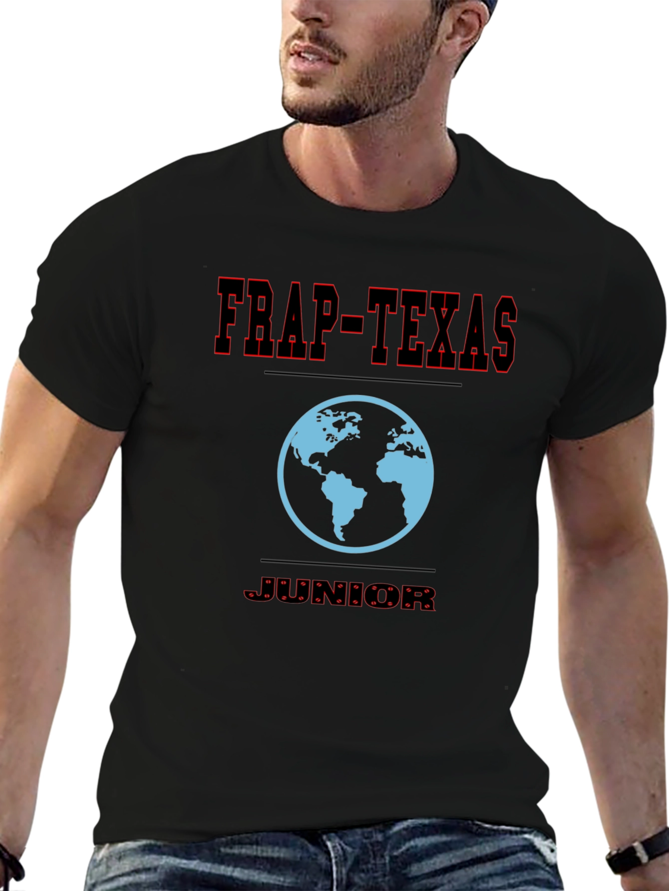 FRAP-TEXAS Junior Globe Graphic Print T-Shirt