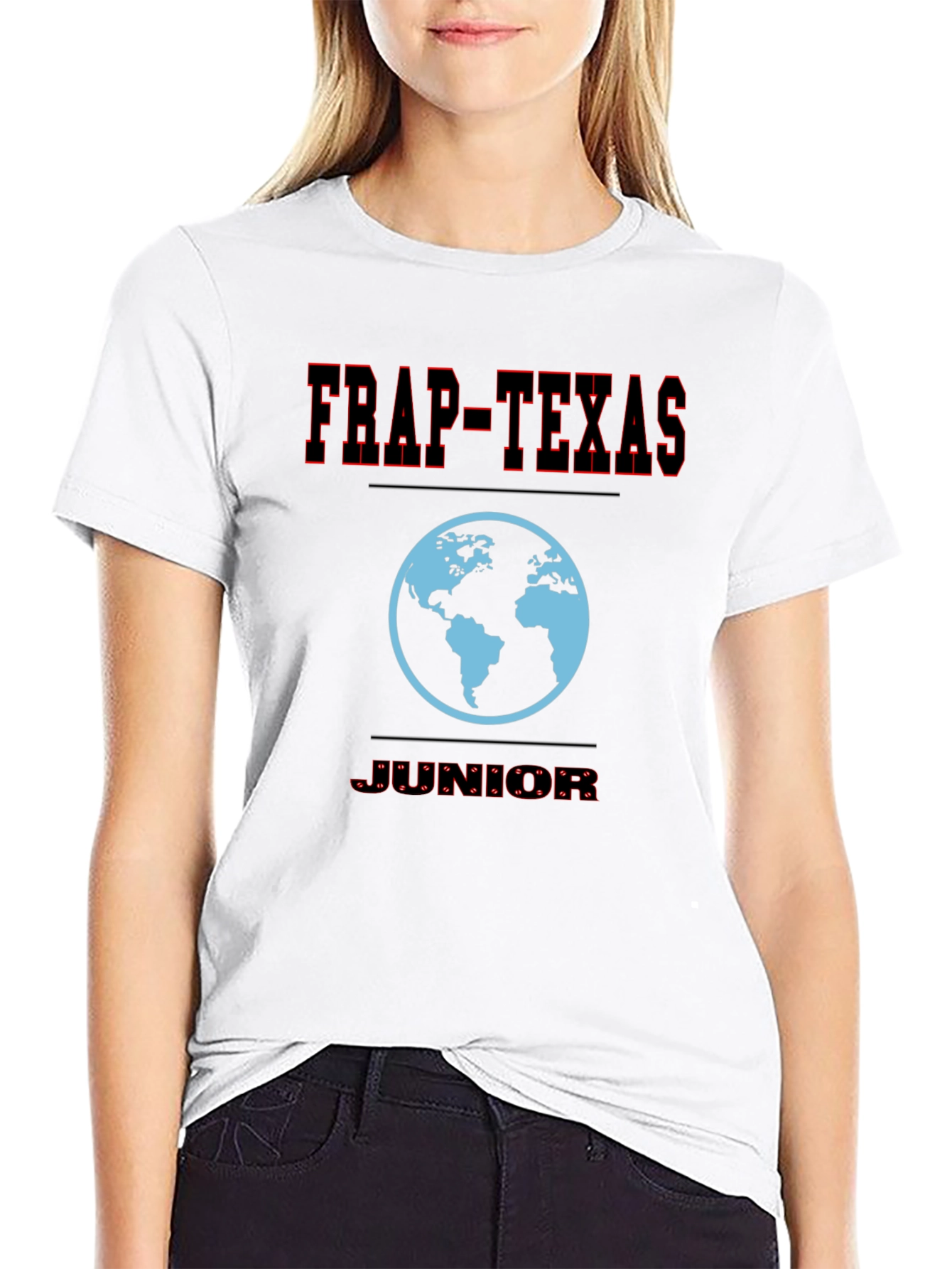 FRAP-TEXAS Junior Globe Graphic Print T-Shirt