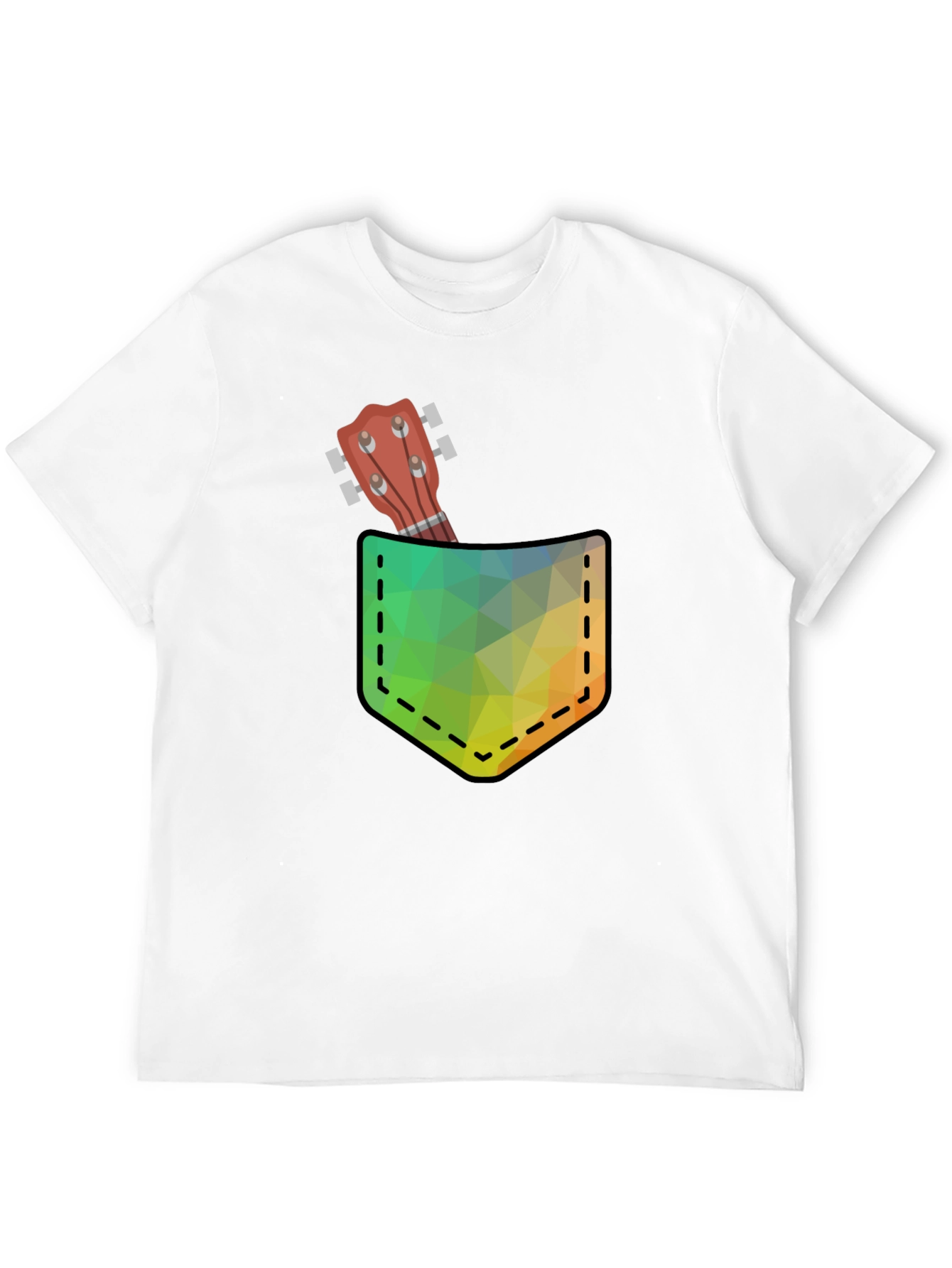 Ukulele Pocket Graphic T-Shirt - Cool Design
