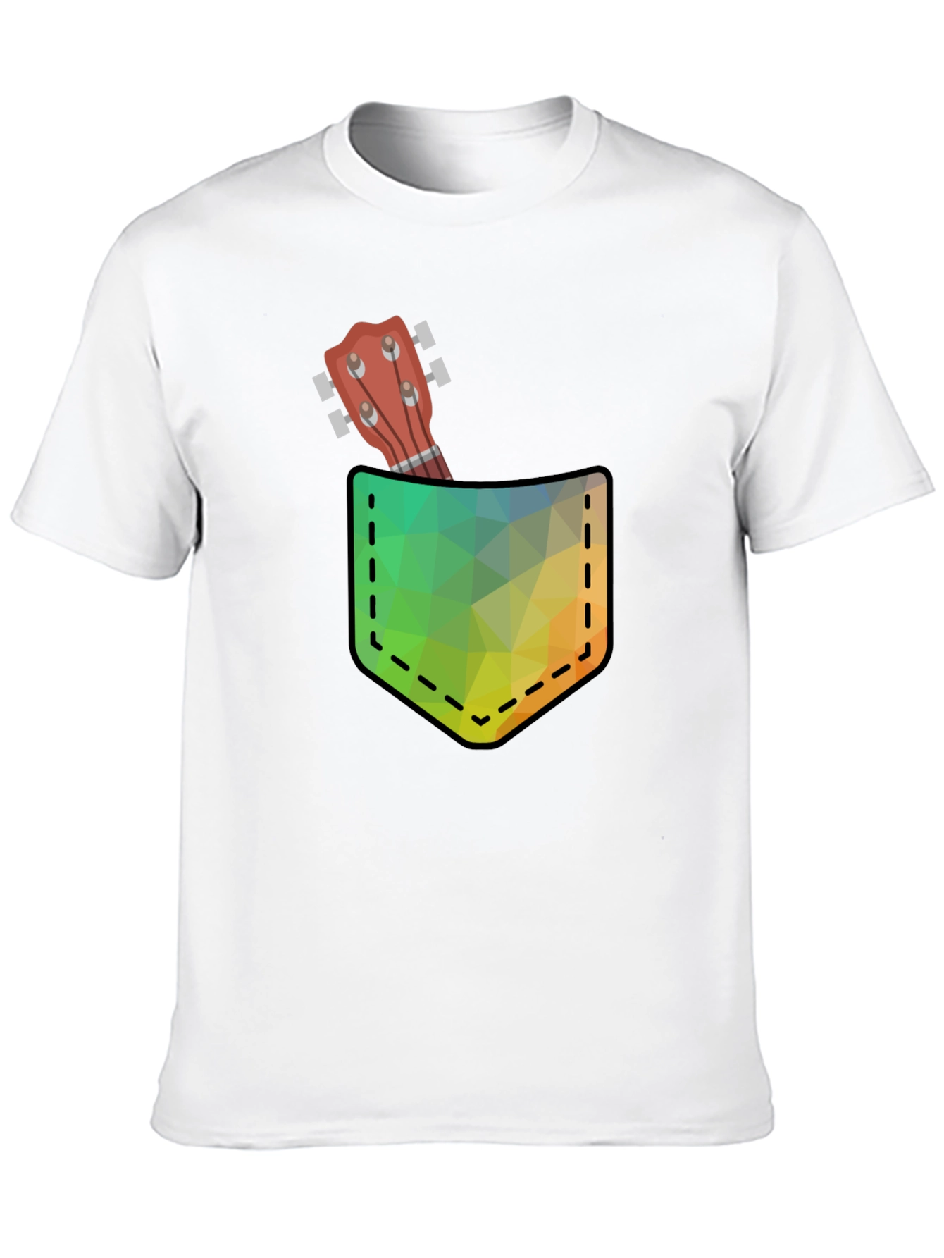 Ukulele Pocket Graphic T-Shirt - Cool Design