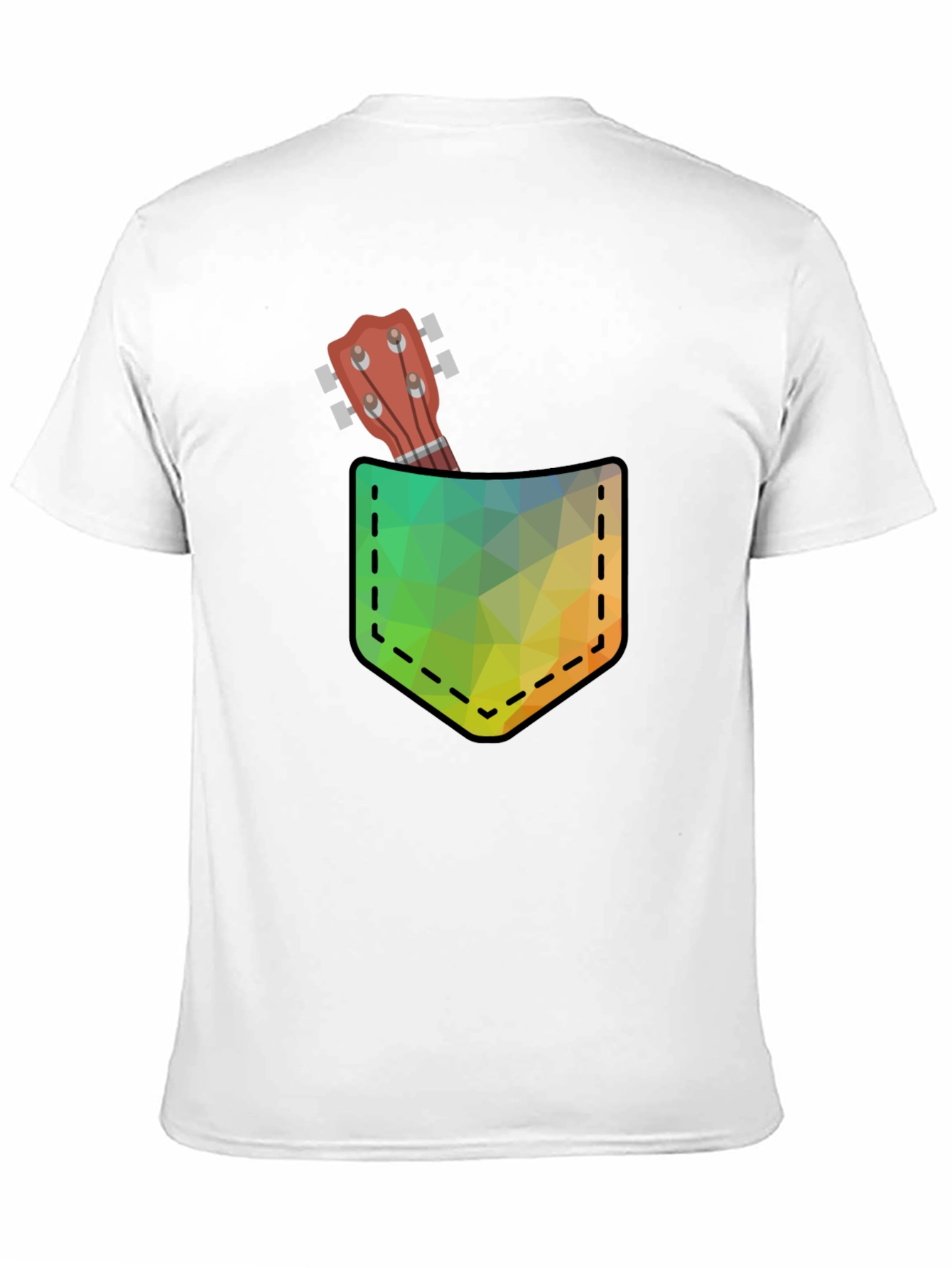 Ukulele Pocket Graphic T-Shirt - Cool Design