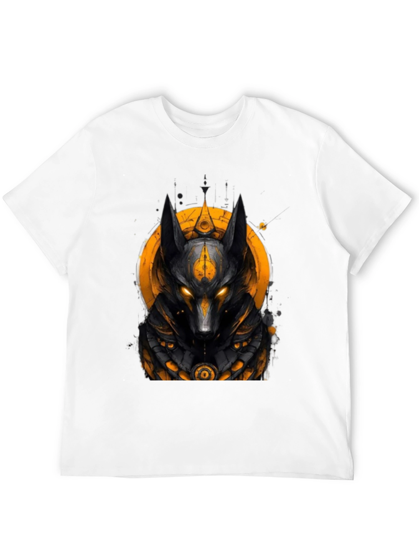 Anubis Graphic Black Tee - Egyptian God Style