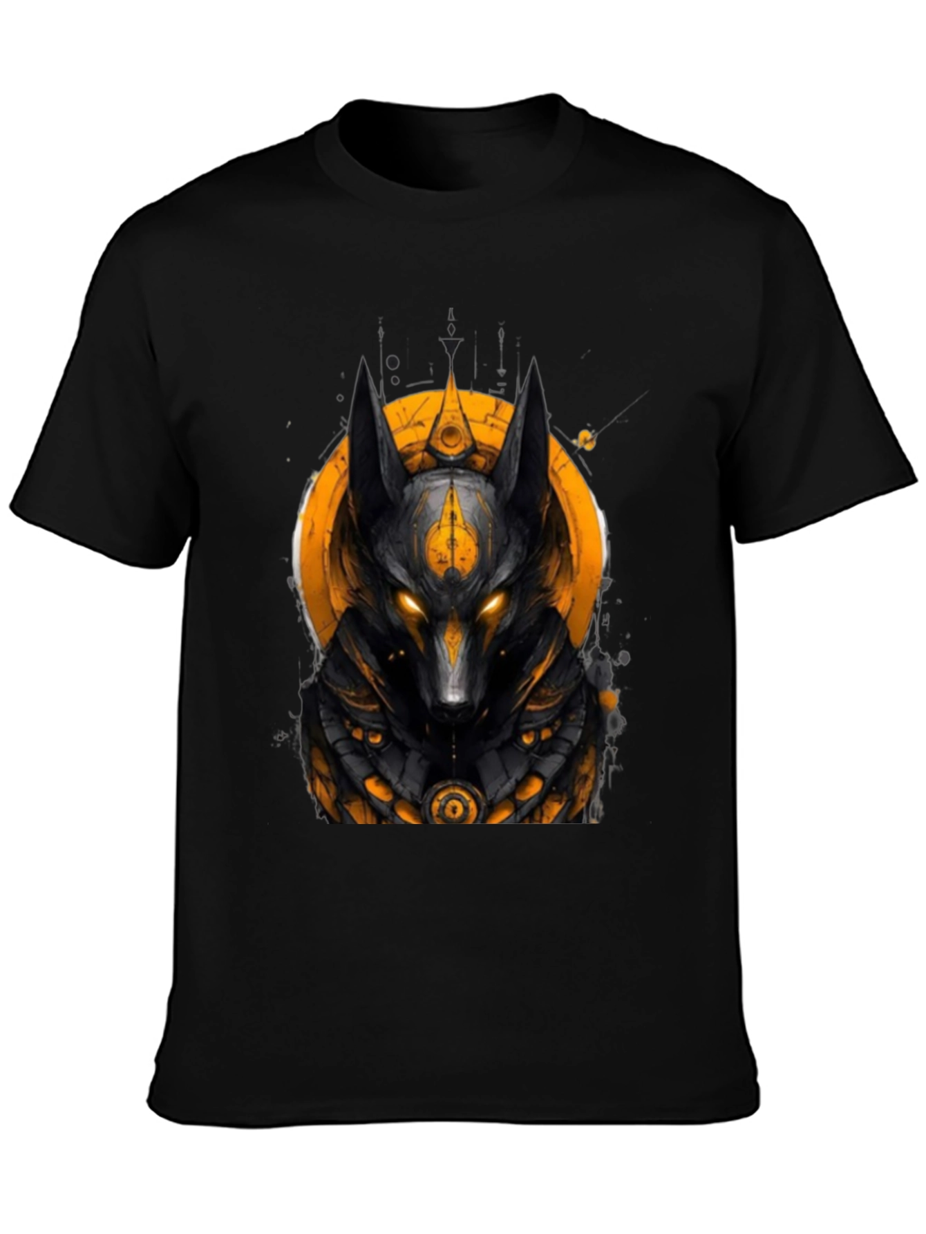 Anubis Graphic Black Tee - Egyptian God Style