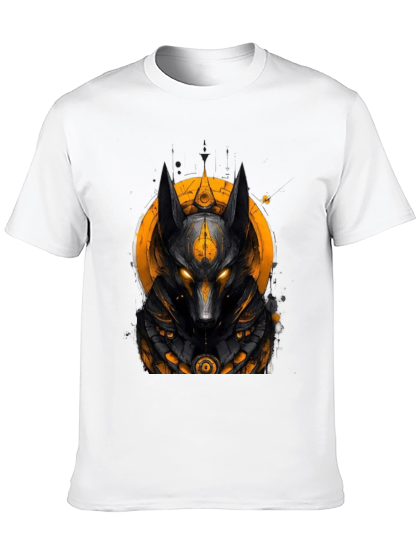 Anubis Graphic Black Tee - Egyptian God Style