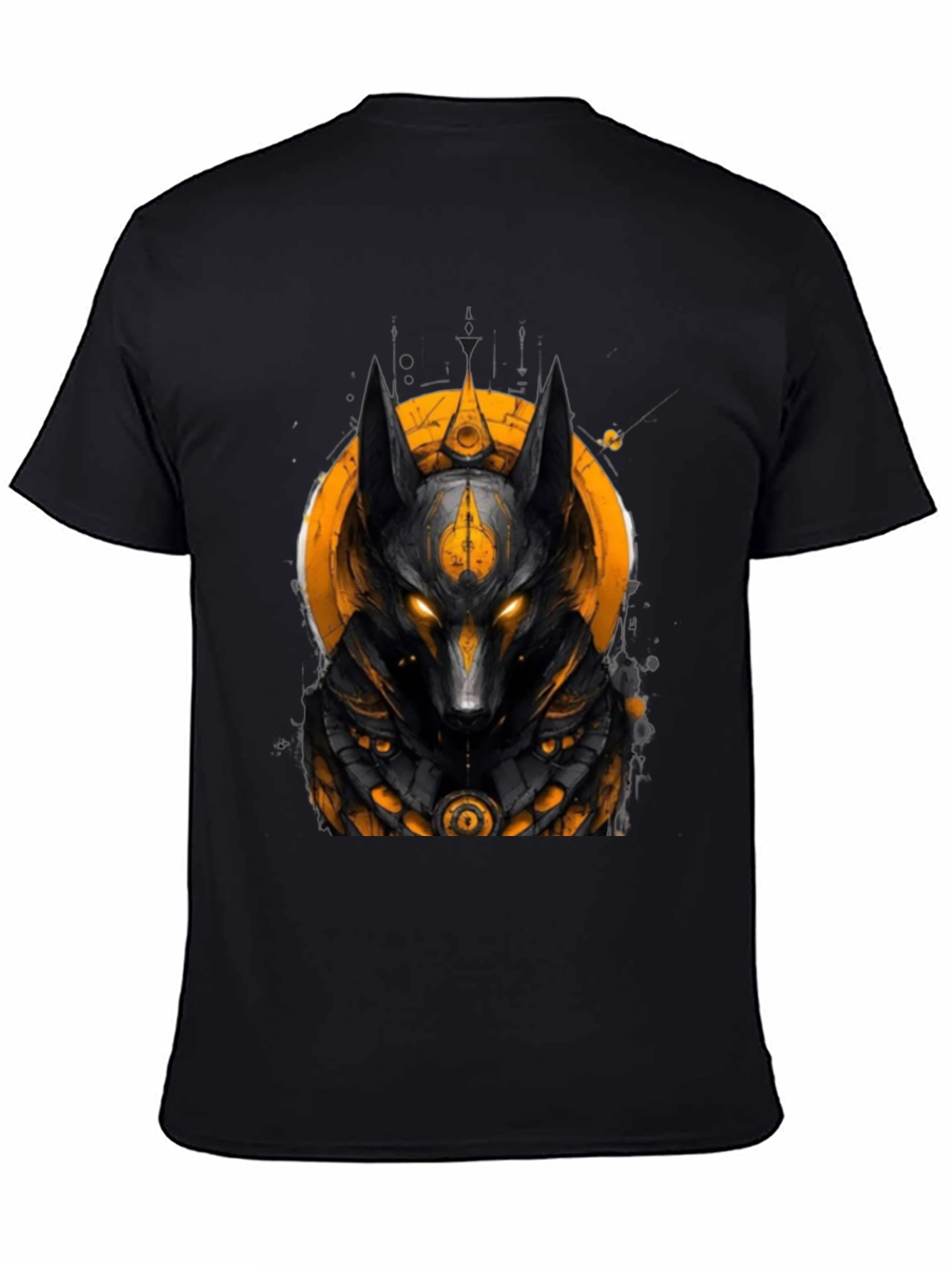 Anubis Graphic Black Tee - Egyptian God Style