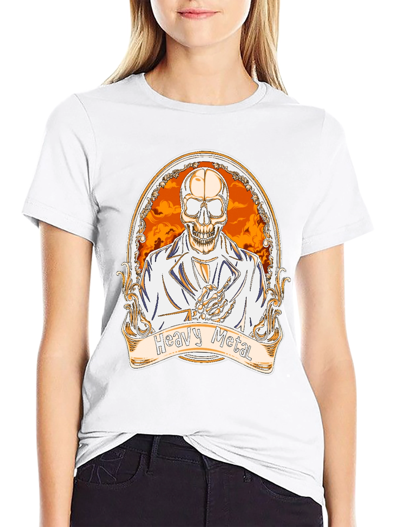 Heavy Metal Skeleton Graphic Tee