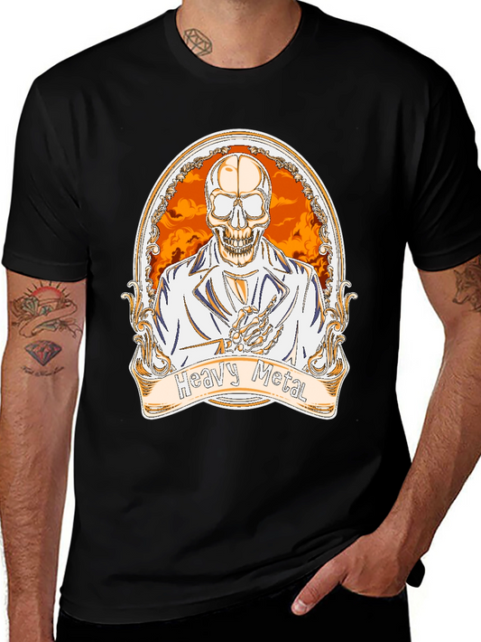 Heavy Metal Skeleton Graphic Tee