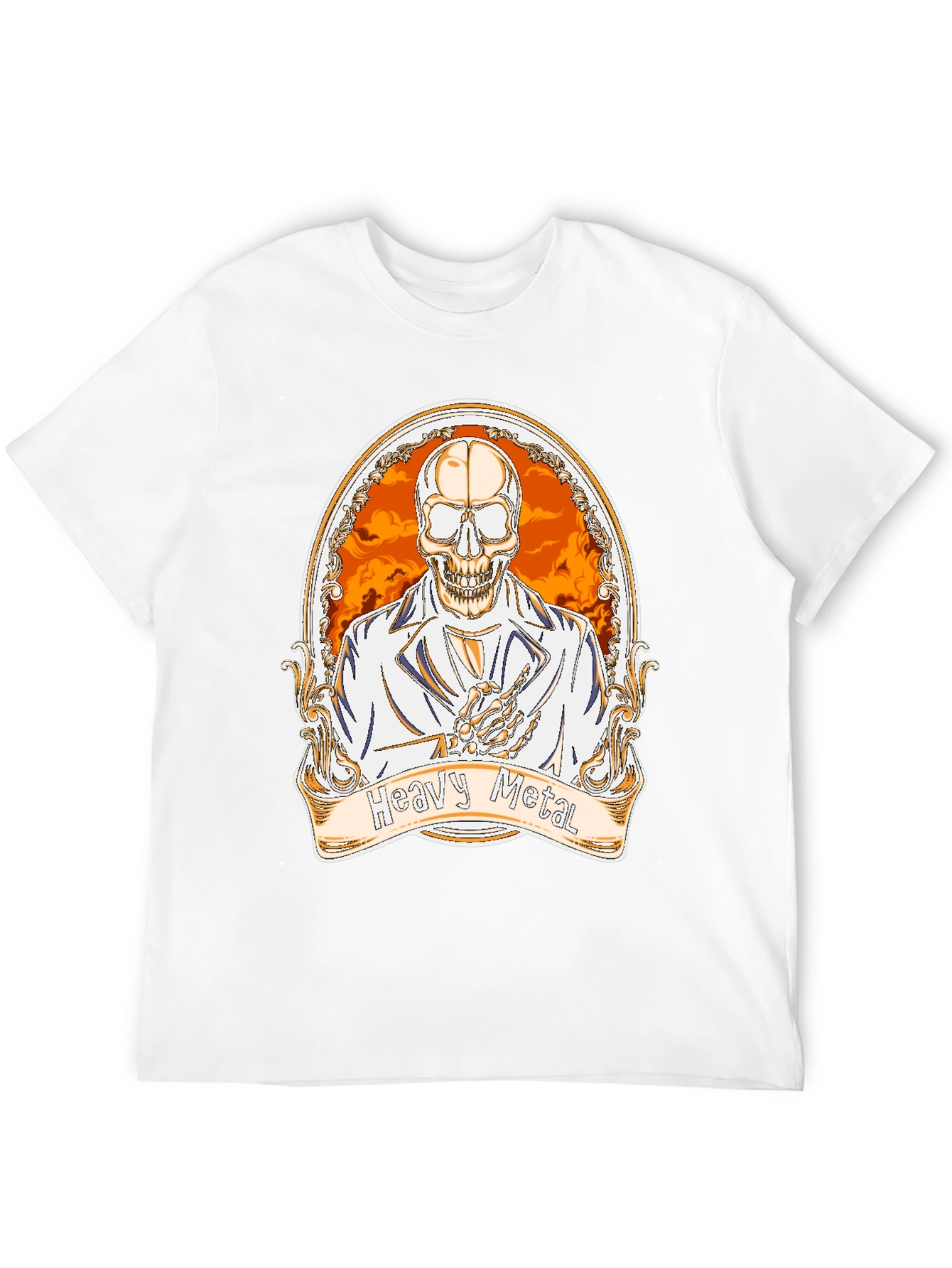 Heavy Metal Skeleton Graphic Tee