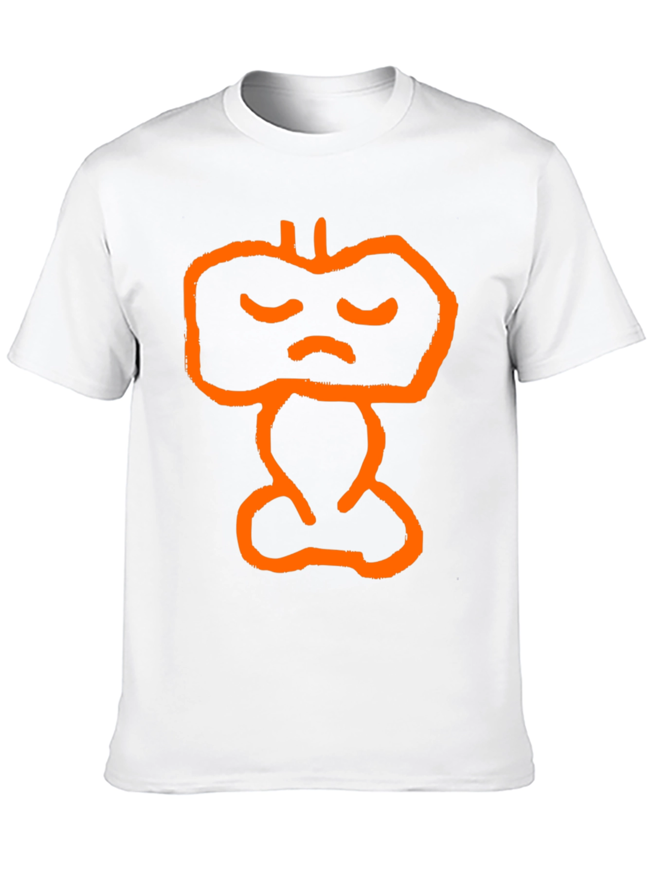Orange Sad Face Graphic Tee