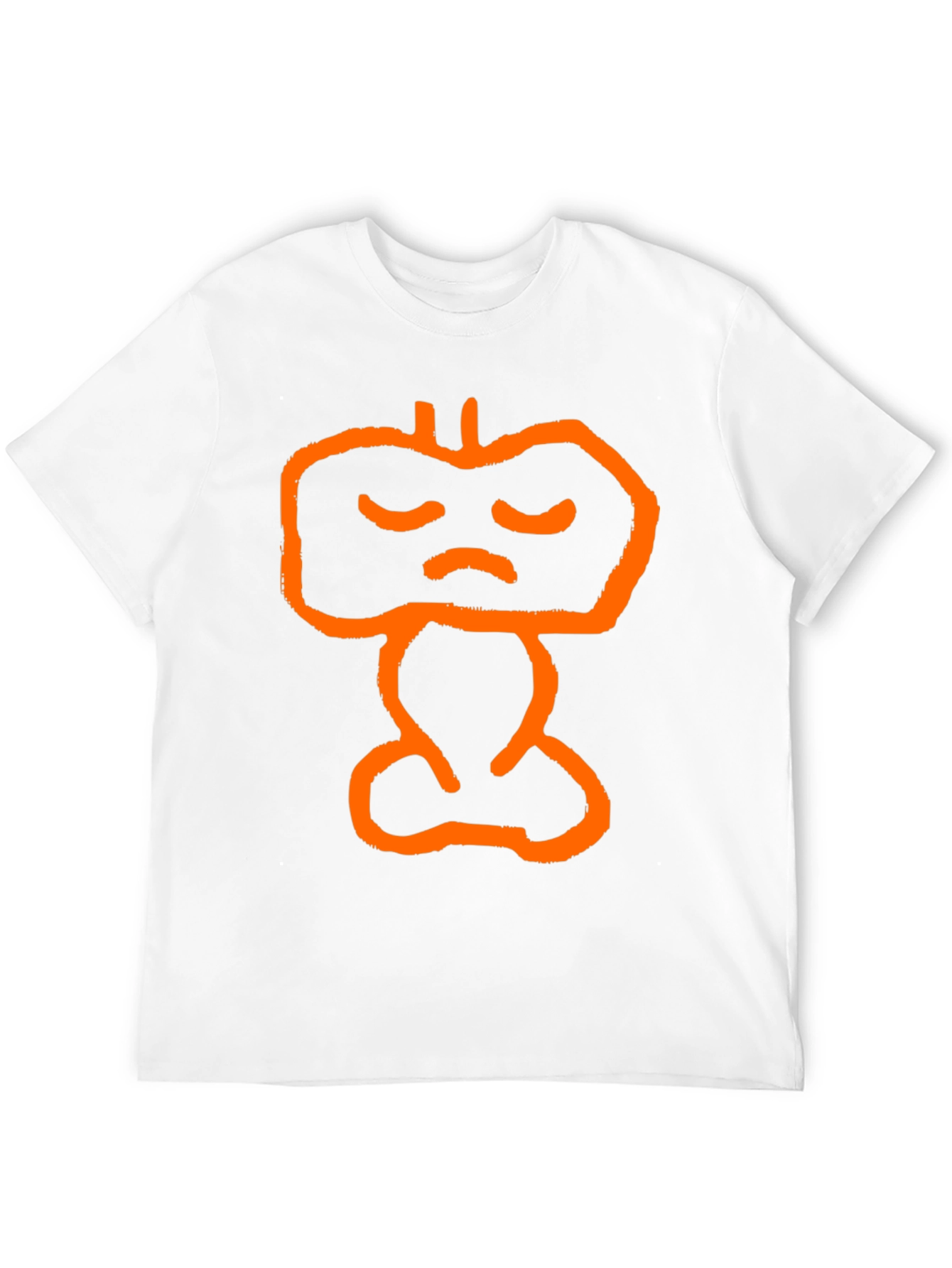 Orange Sad Face Graphic Tee