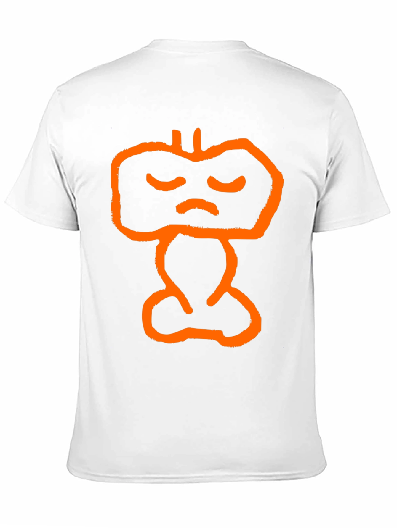 Orange Sad Face Graphic Tee
