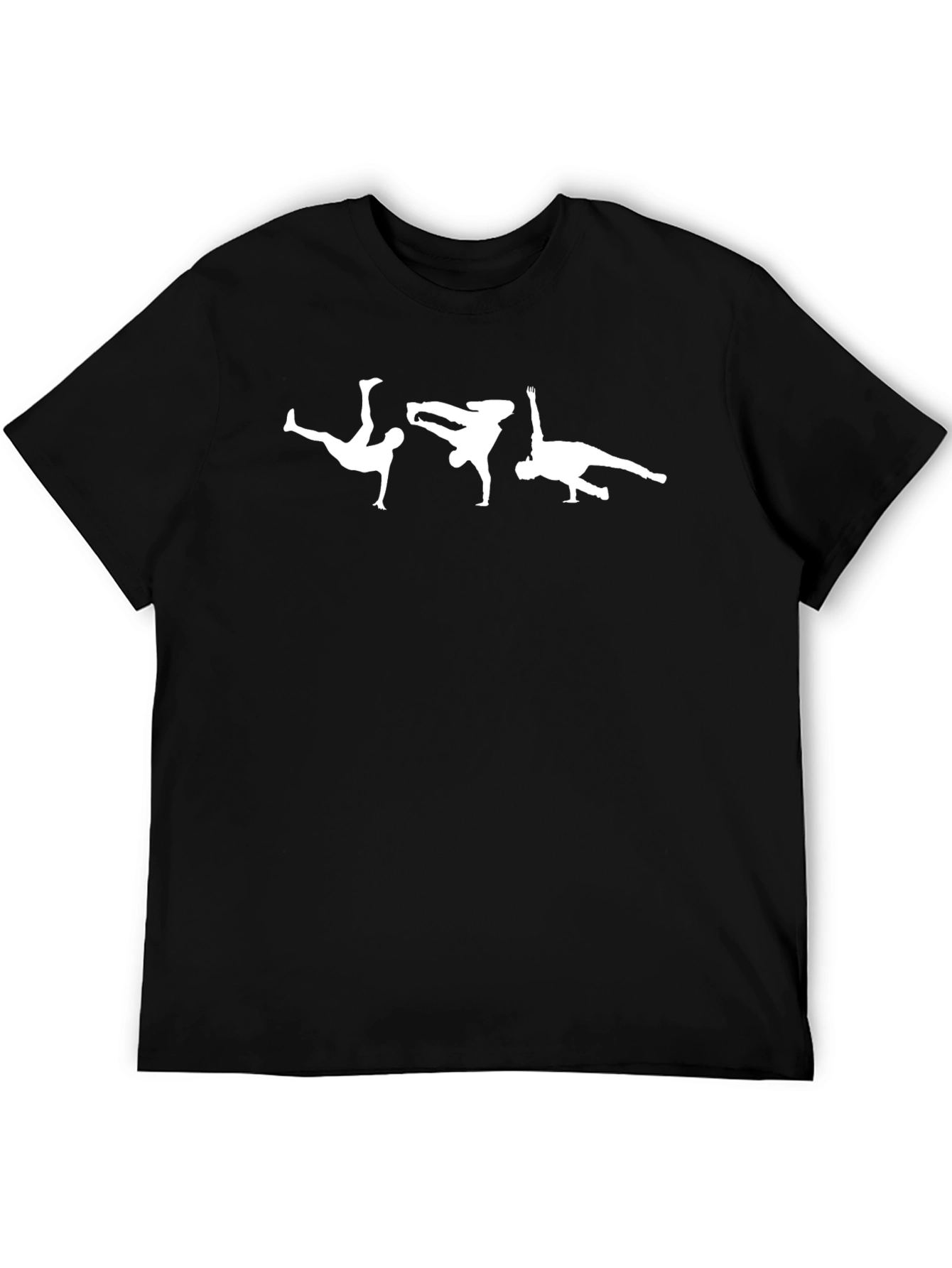 Black Breakdance Silhouette Graphic Tee