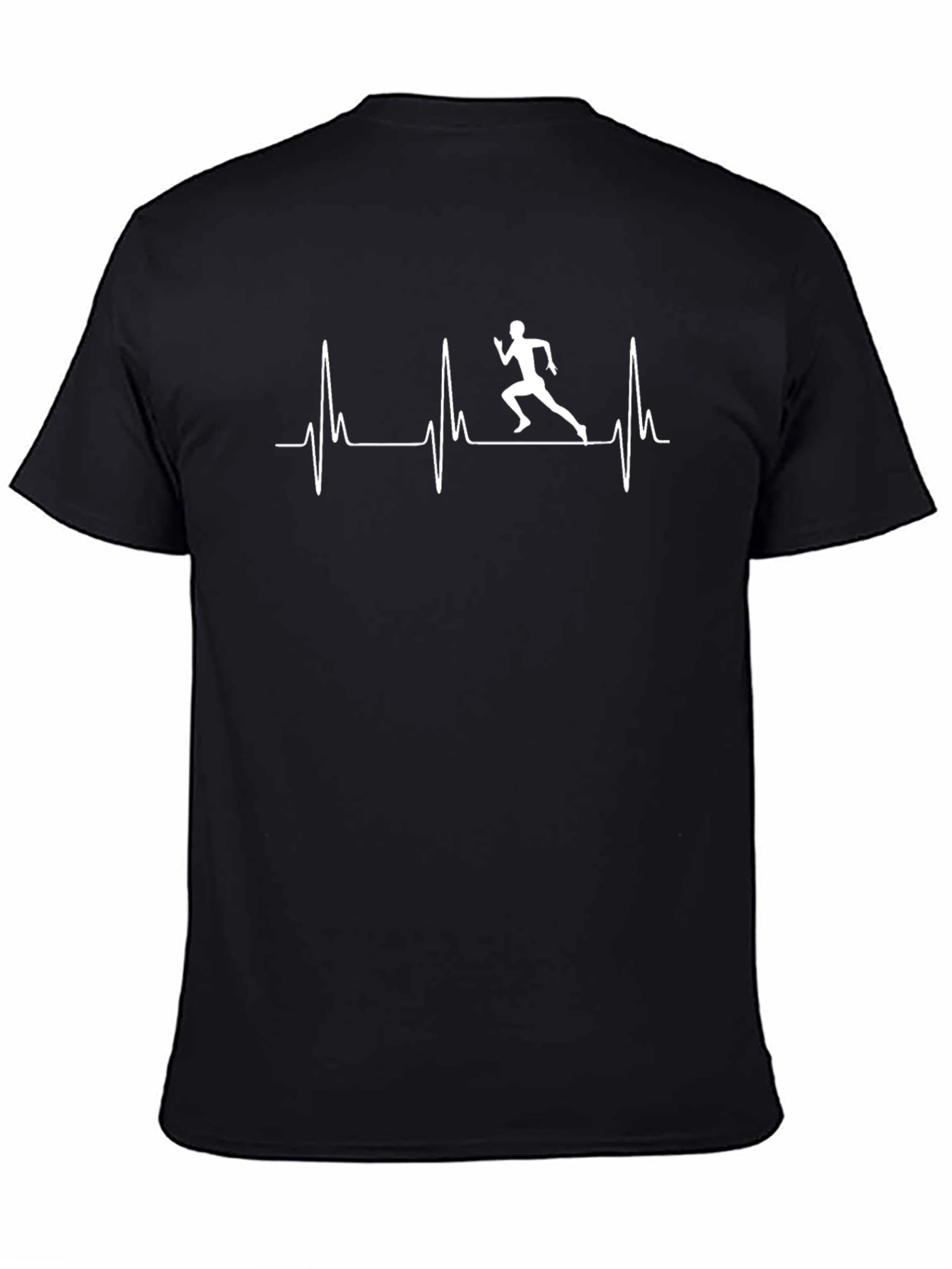 Runners Heartbeat Graphic Tee - Black