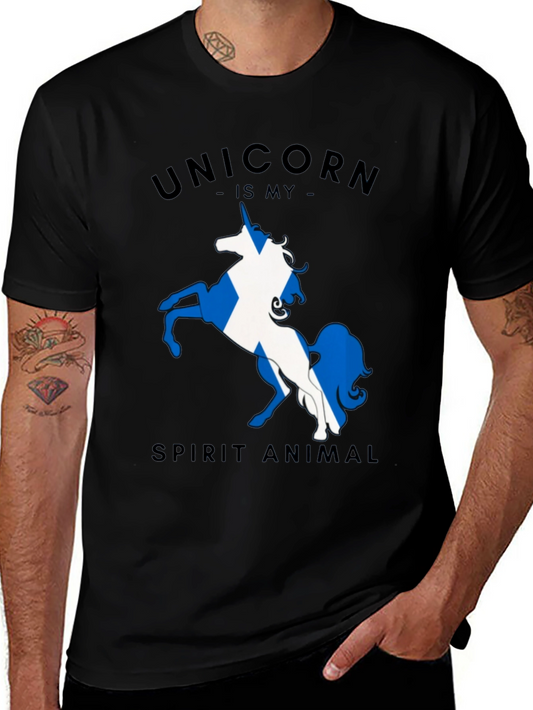 Unicorn Spirit Animal T-Shirt - Scottish Pride