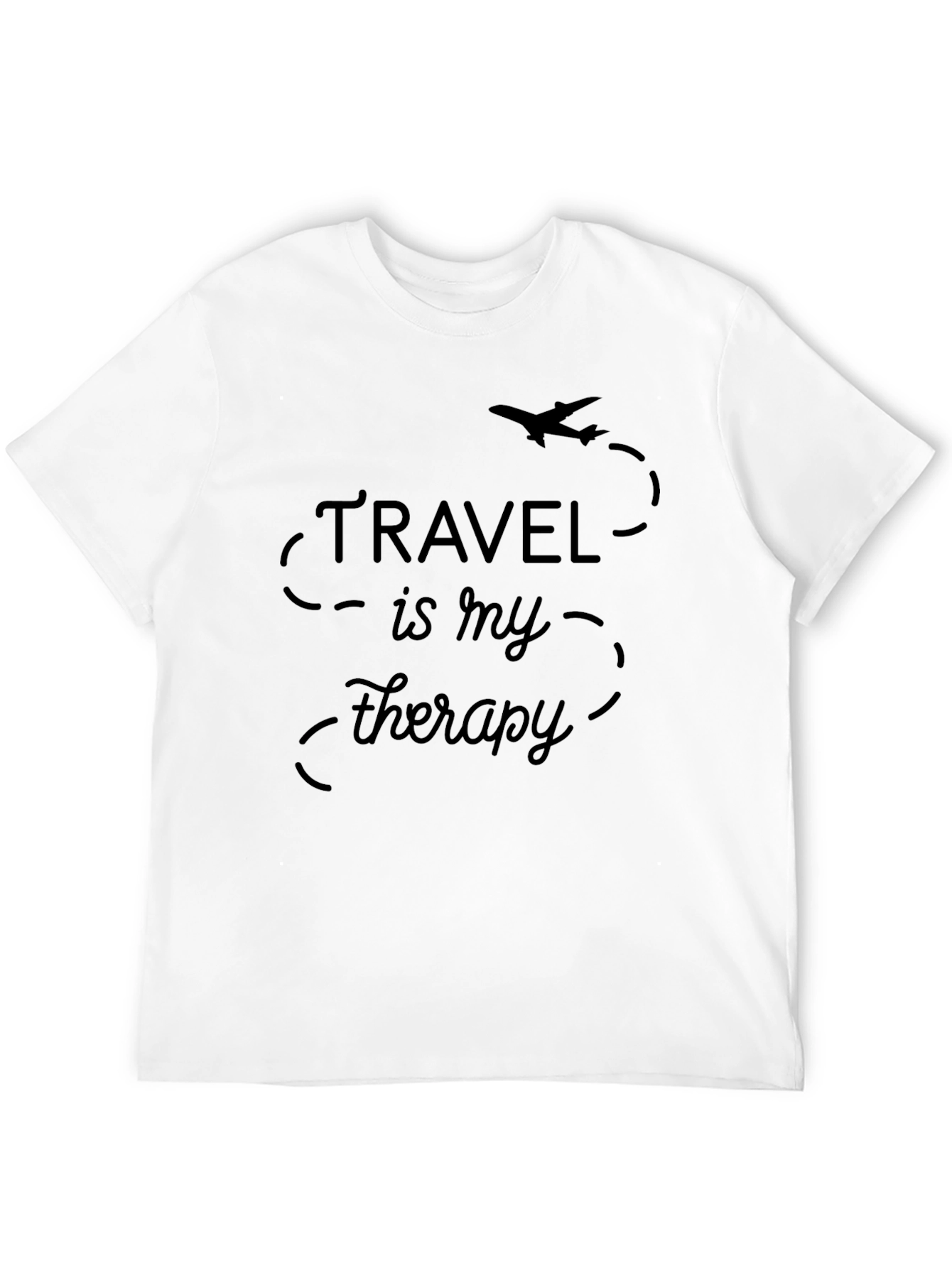 Travel is My Therapy T-Shirt | Airplane Graphic Tee