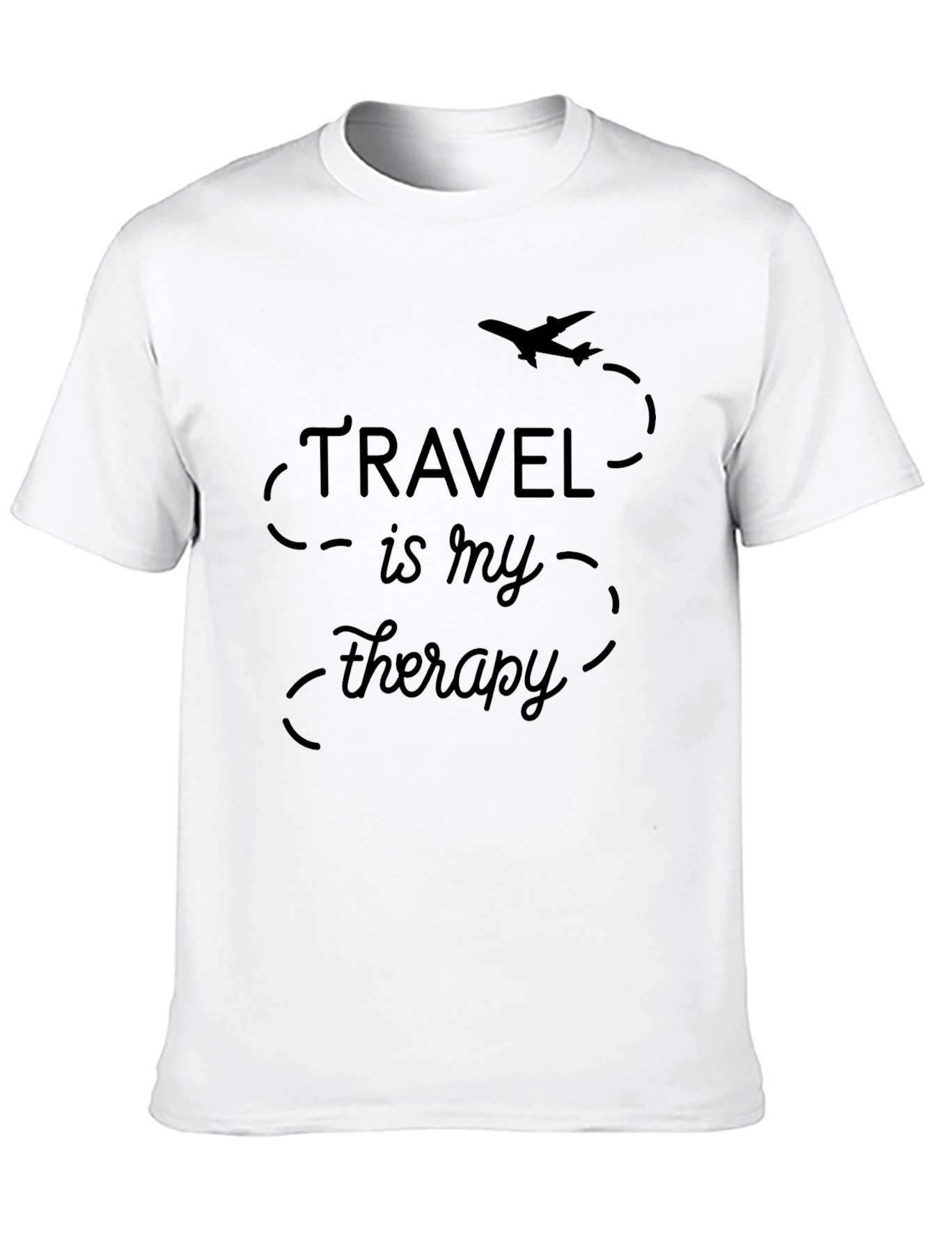Travel is My Therapy T-Shirt | Airplane Graphic Tee