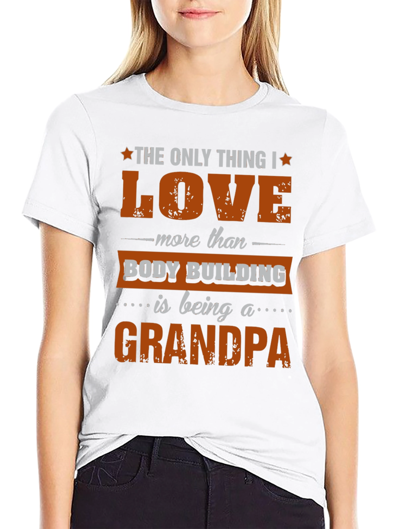 Bodybuilding Grandpa T-Shirt Mens Graphic Tee