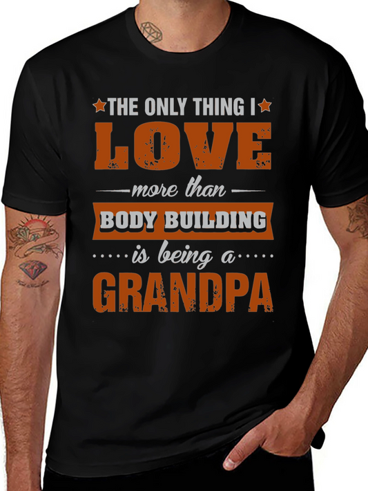 Bodybuilding Grandpa T-Shirt Mens Graphic Tee