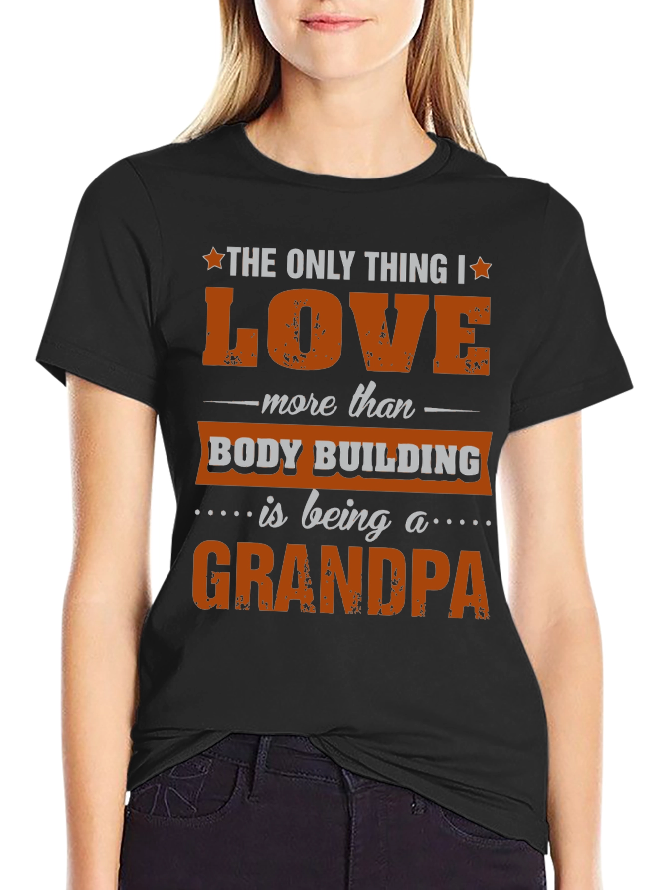 Bodybuilding Grandpa T-Shirt Mens Graphic Tee
