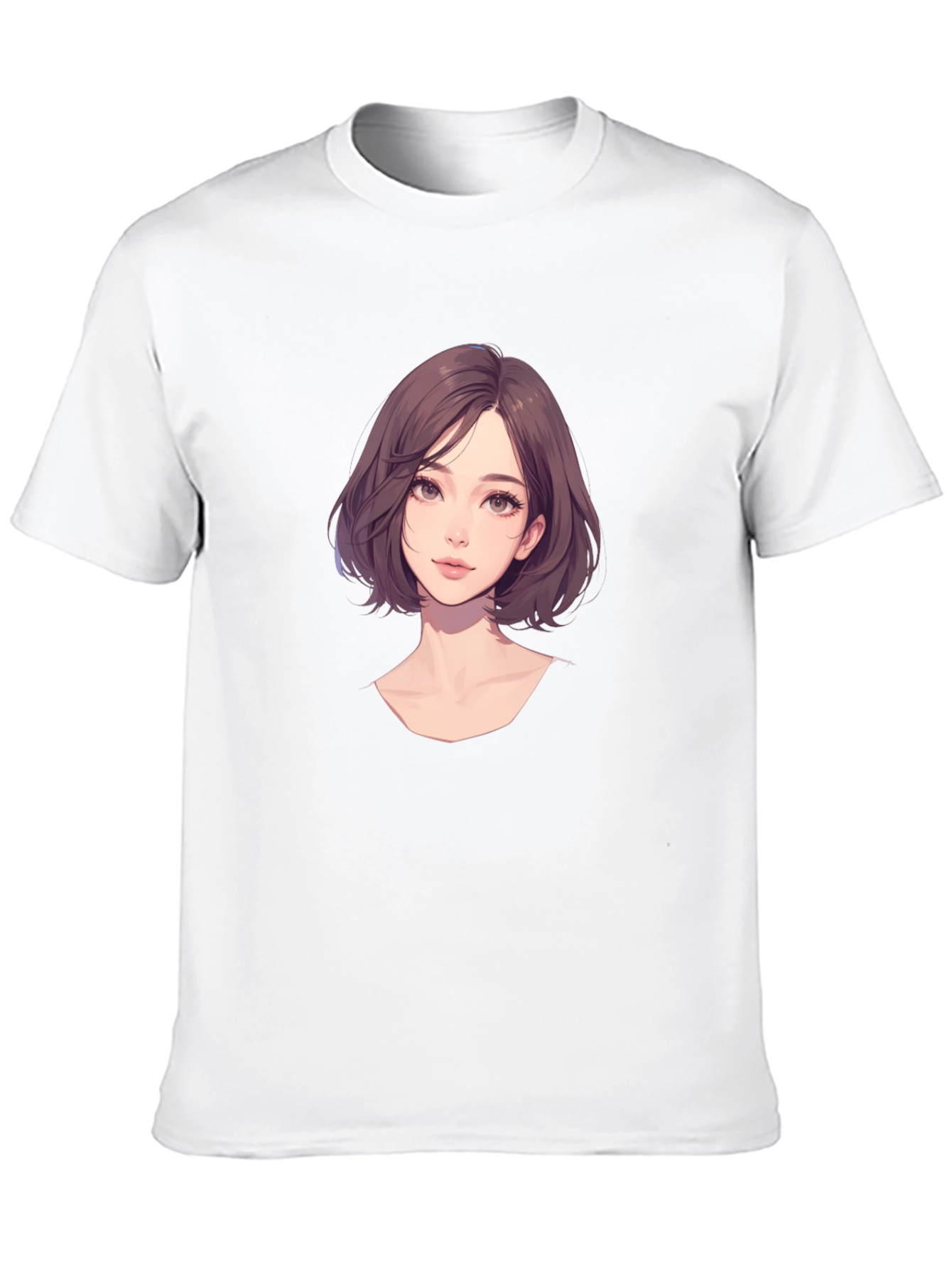 Anime Girl Graphic Black T-Shirt