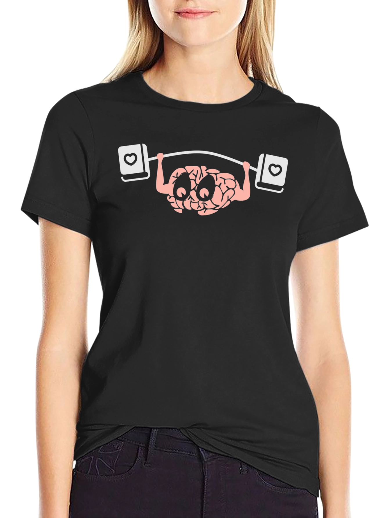 Brain Powerlifting Black Graphic Tee