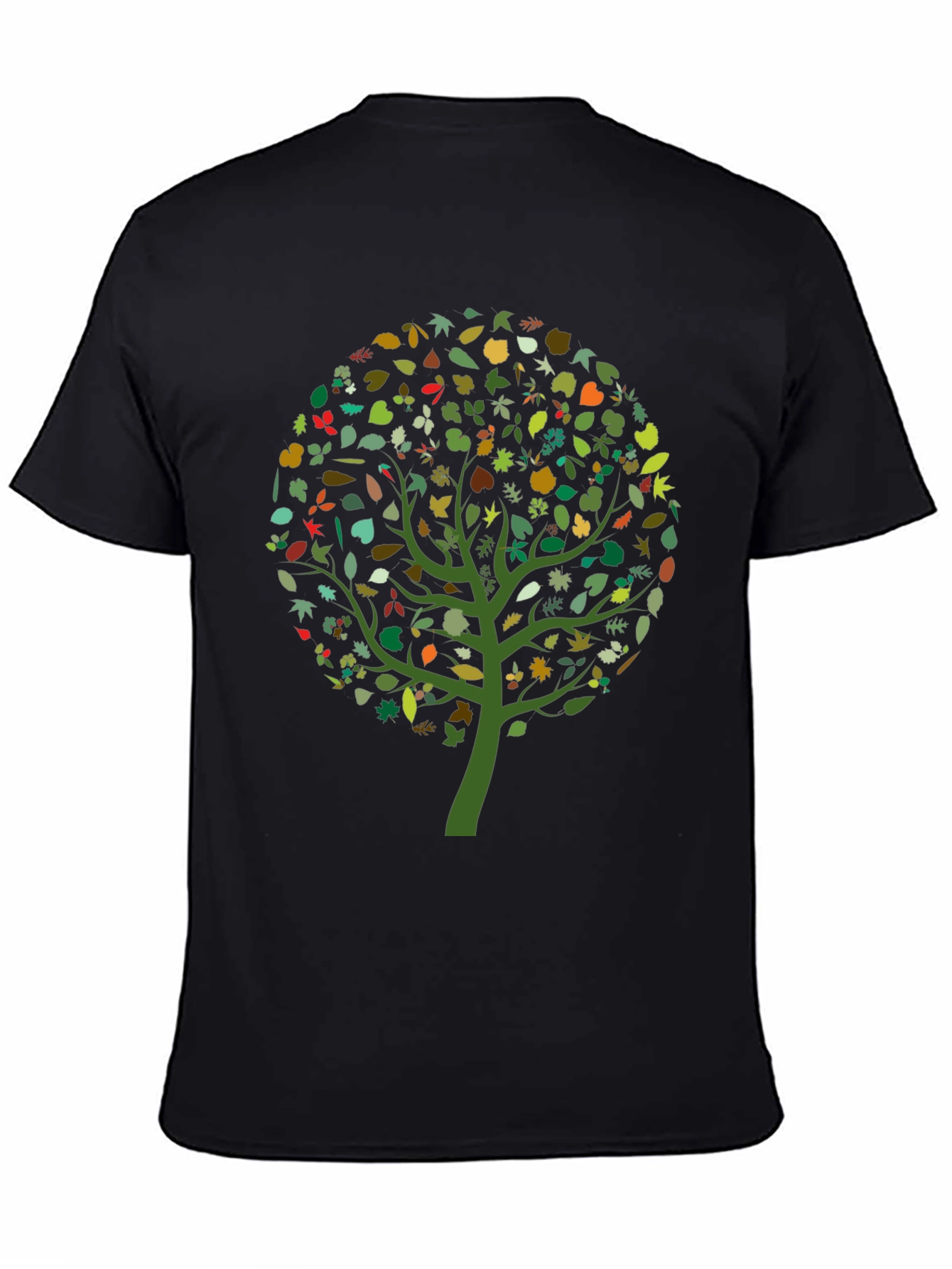 Nature Tree Graphic T-Shirt - Black