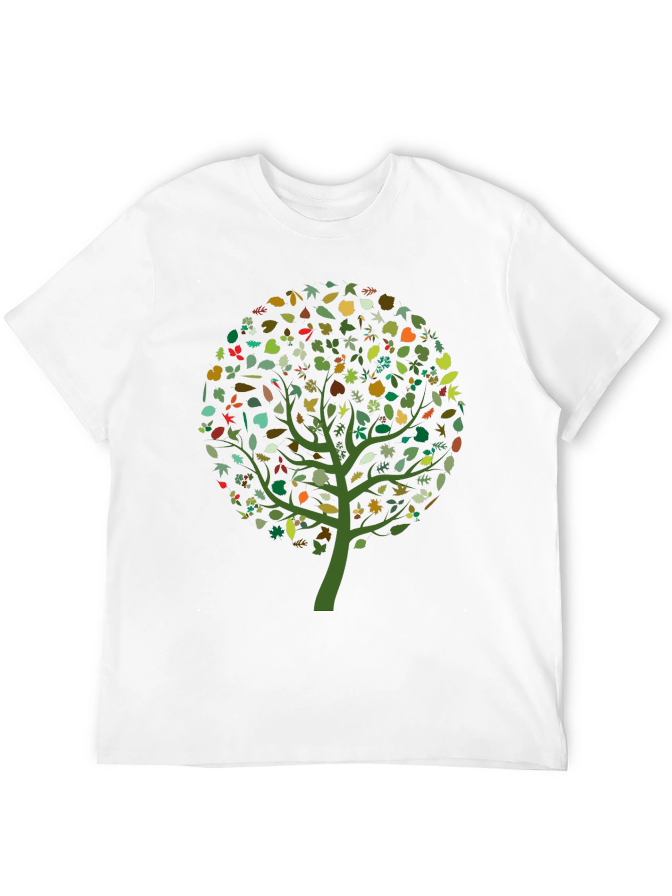 Nature Tree Graphic T-Shirt - Black