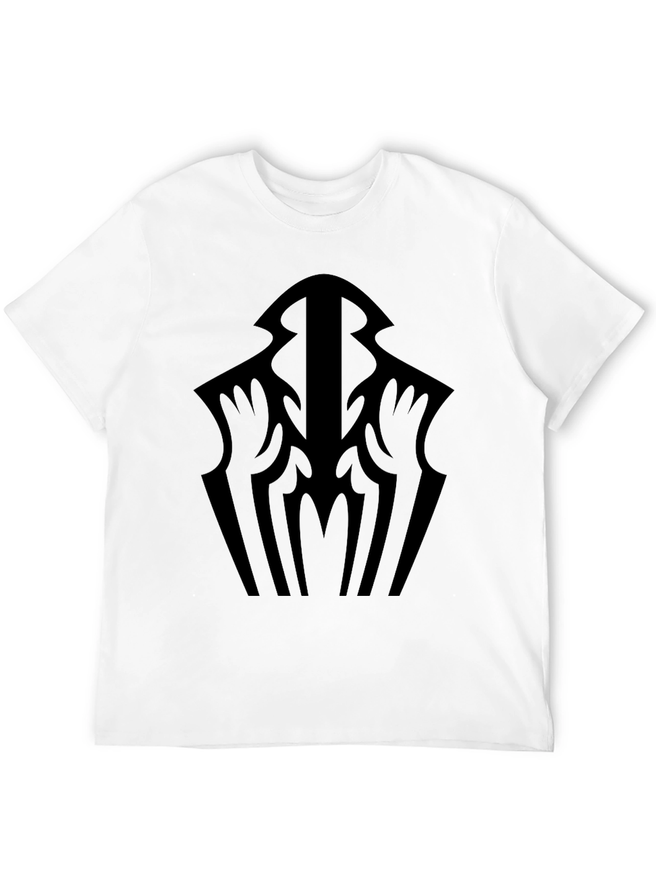 Mens Graphic Black T-Shirt - Abstract Design