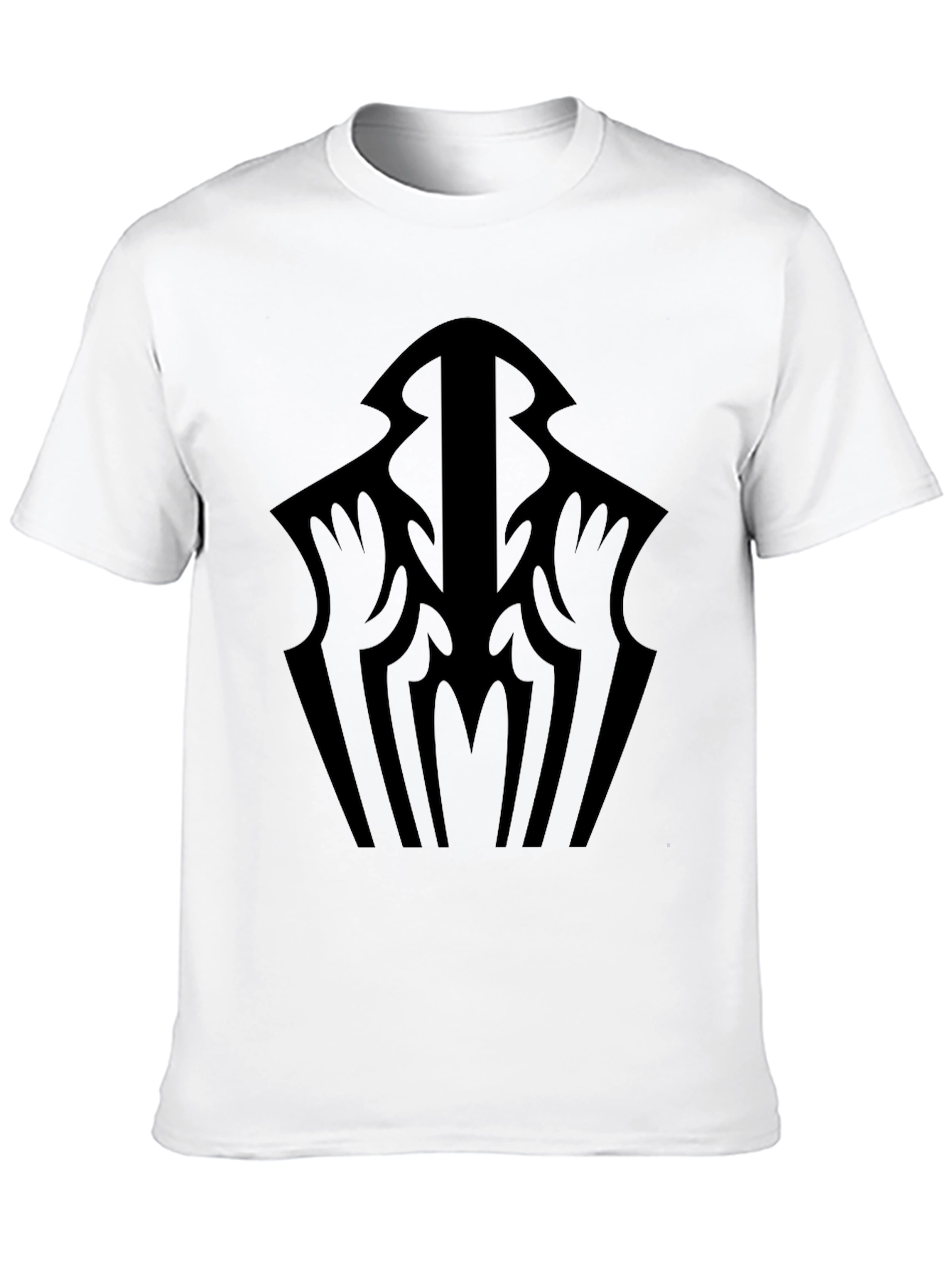 Mens Graphic Black T-Shirt - Abstract Design