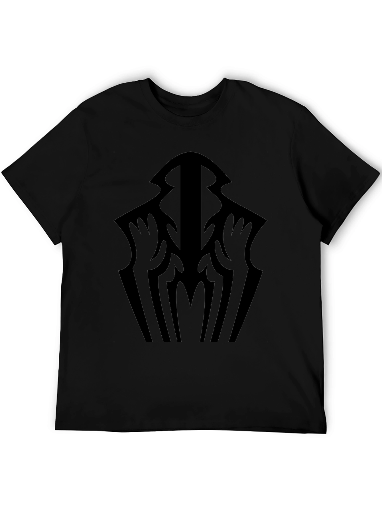 Mens Graphic Black T-Shirt - Abstract Design