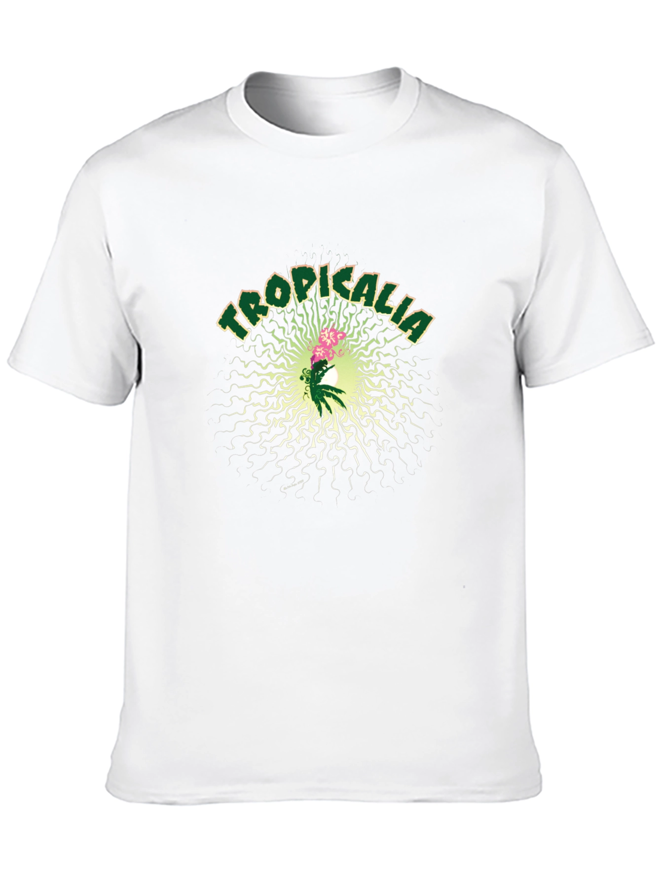 Tropicalia Graphic Print Mens Black T-Shirt